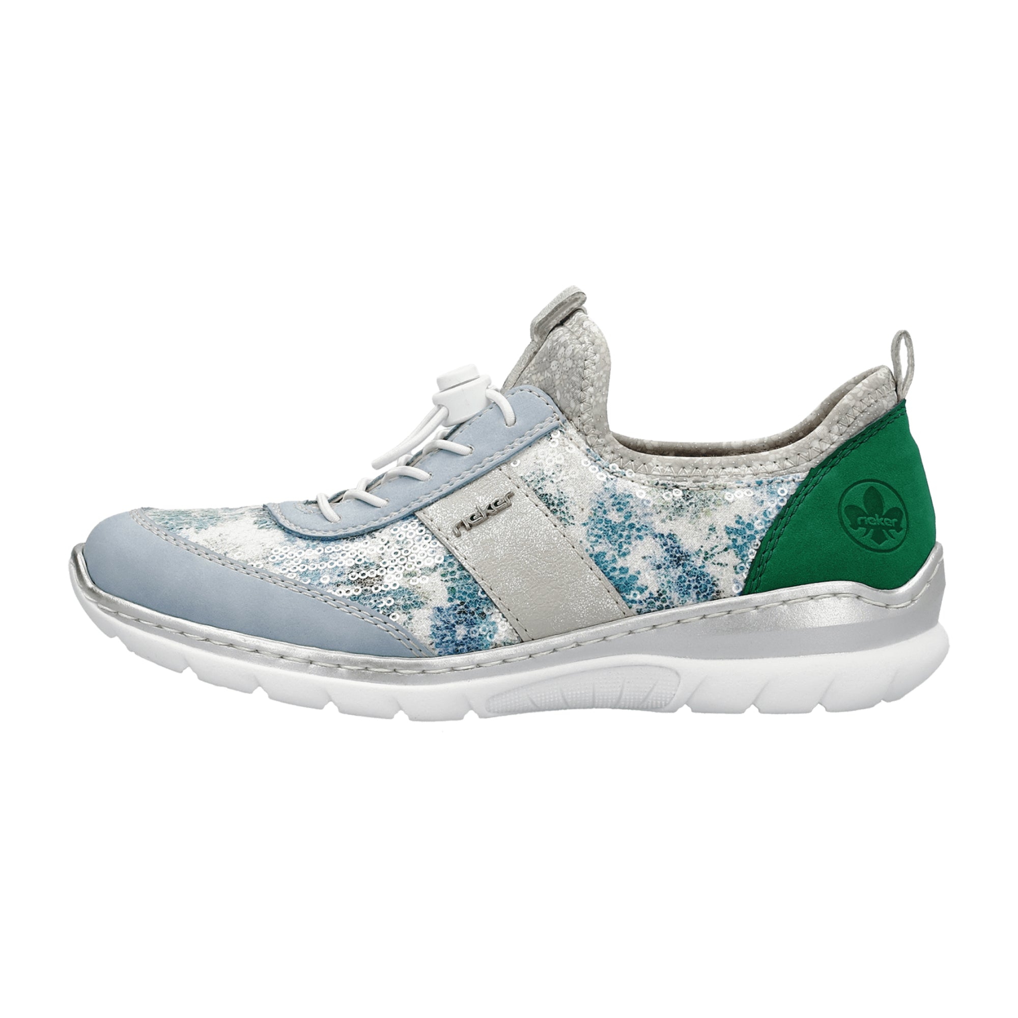 Rieker L325690 Women's Colorful Slip-On Shoes with Textile Upper and RIRICON Sole