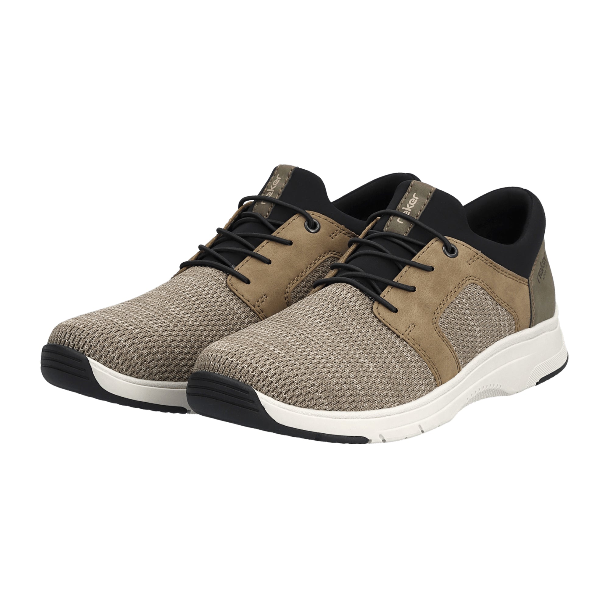 Rieker Beige Men's Casual Shoes Textured Textile Upper Normal Width