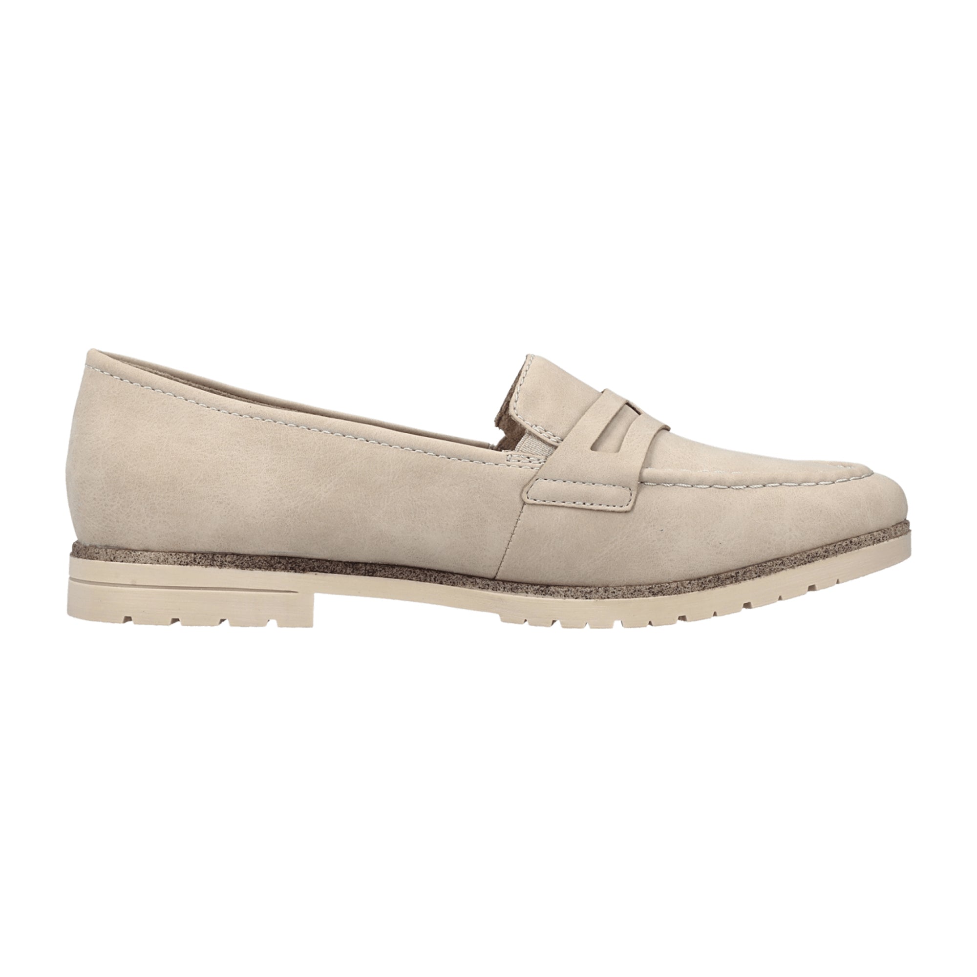 Rieker Beige Women's Slip-On Loafers, Comfortable Casual Shoes