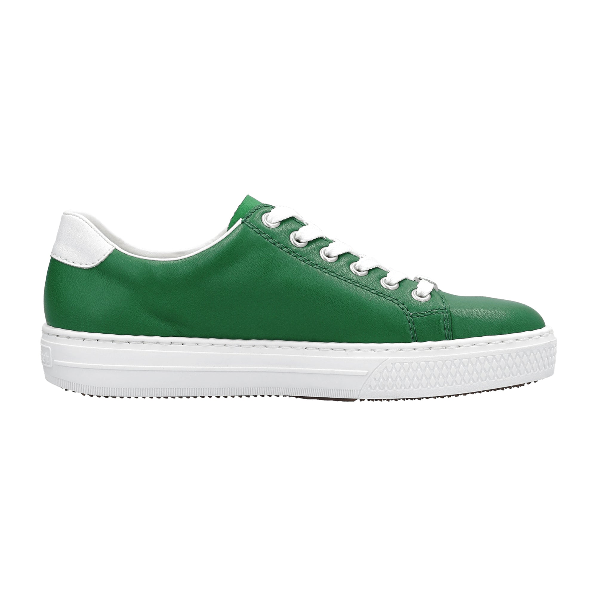 Rieker Green Women's Lace-Up Shoes with Removable Insole and Zip Closure