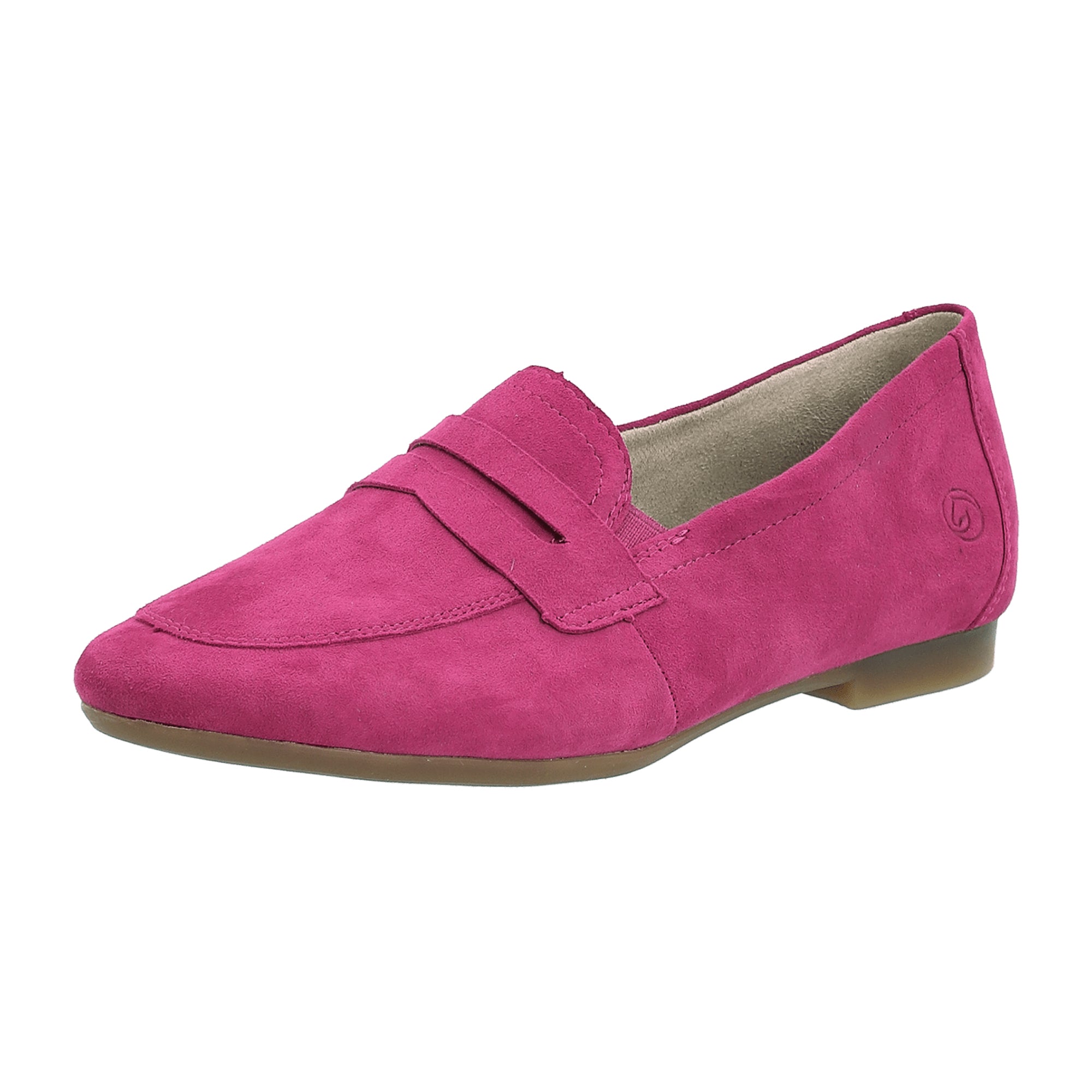 Remonte Fuchsia Sheepsuede Slip-On Shoes for Women Pink Flats