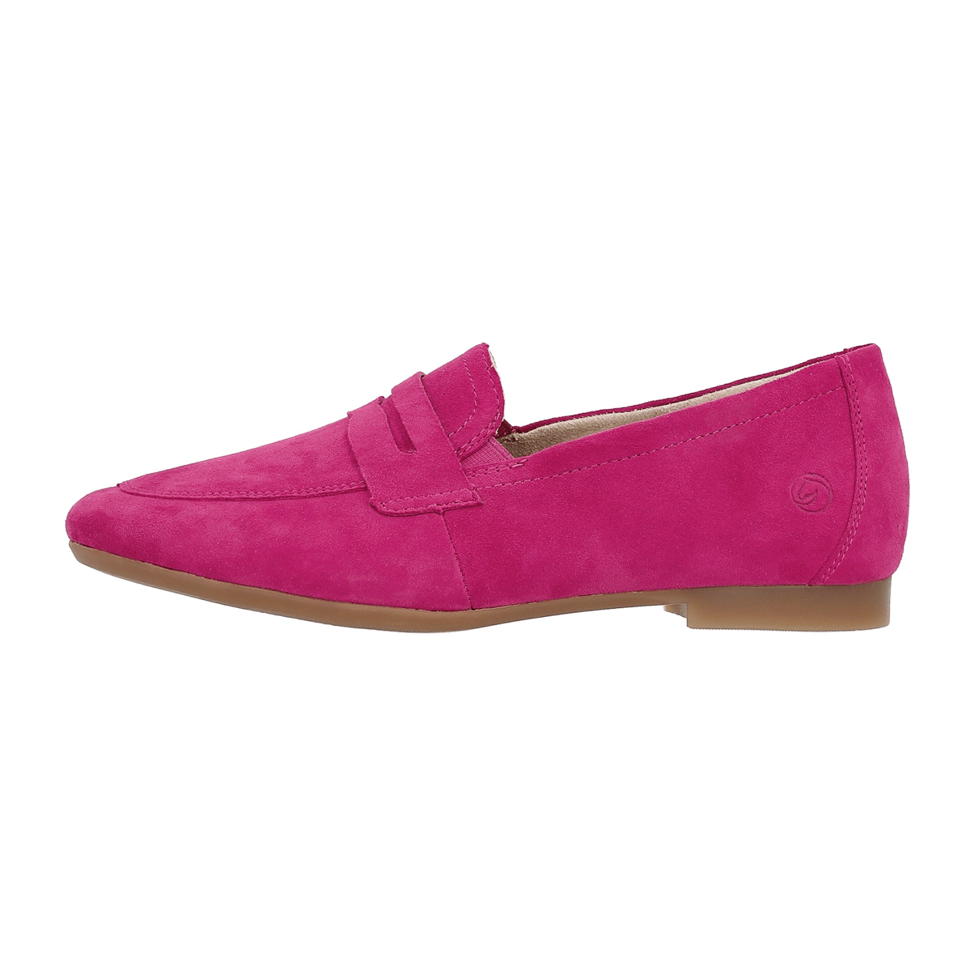 Remonte Fuchsia Sheepsuede Slip-On Shoes for Women Pink Flats