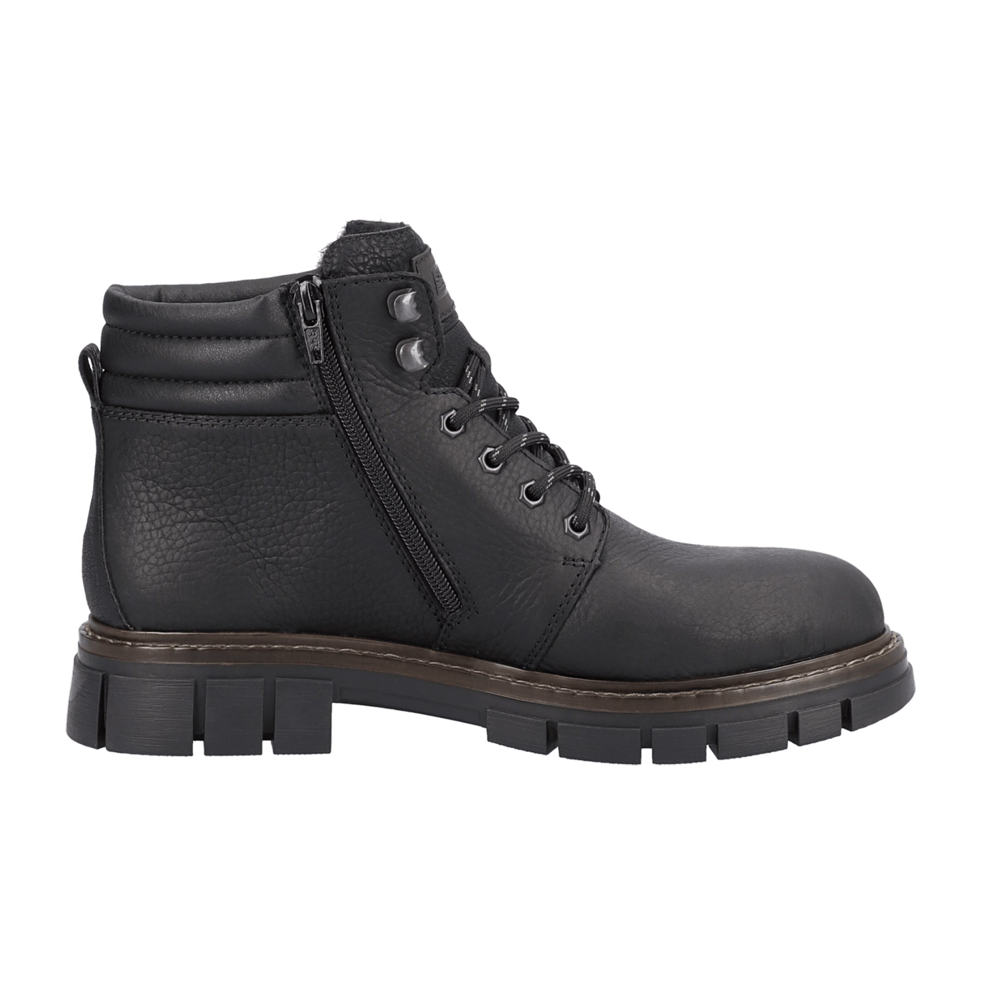 Rieker Black Men's Lace-Up Boots for Fall/Winter