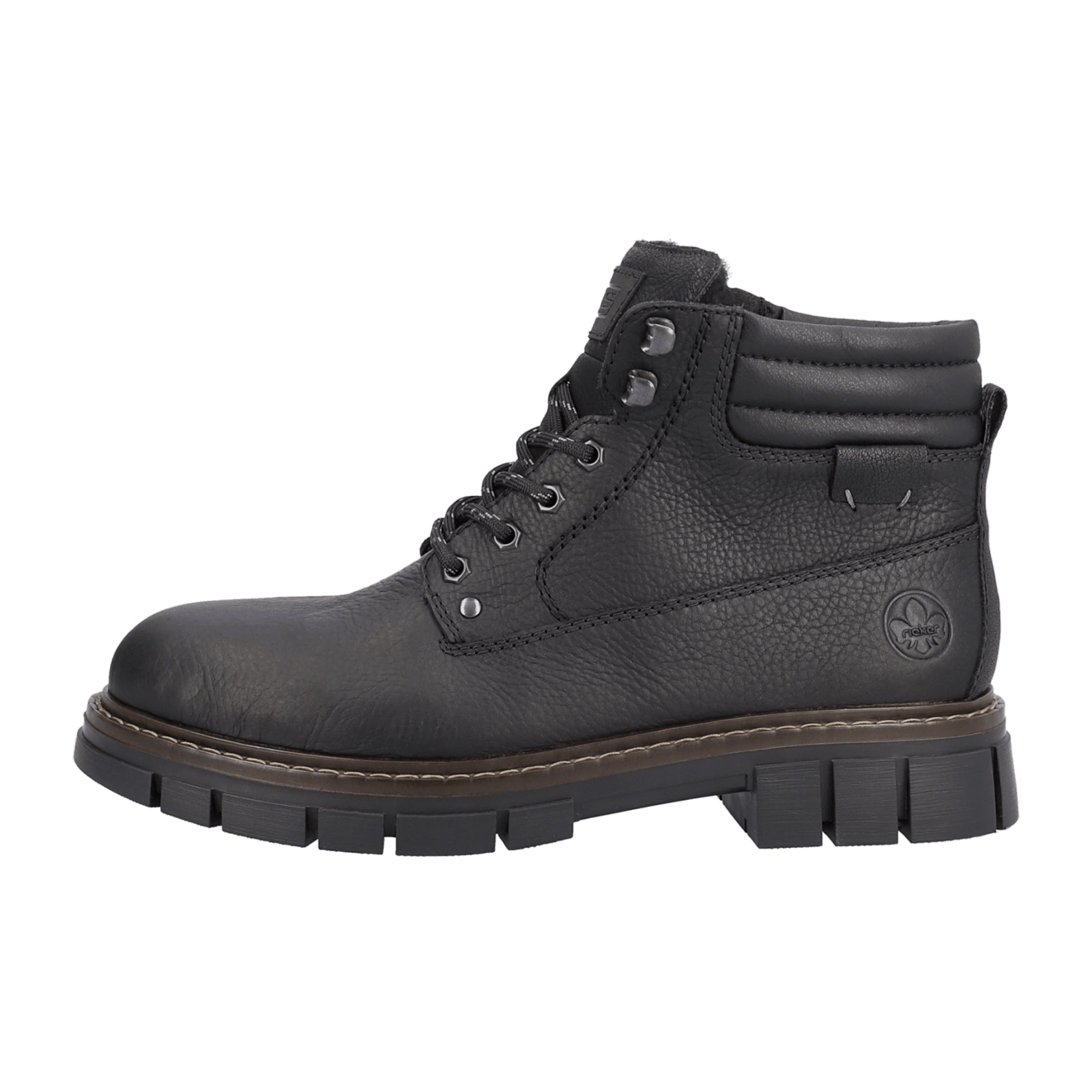 Rieker Black Men's Lace-Up Boots for Fall/Winter