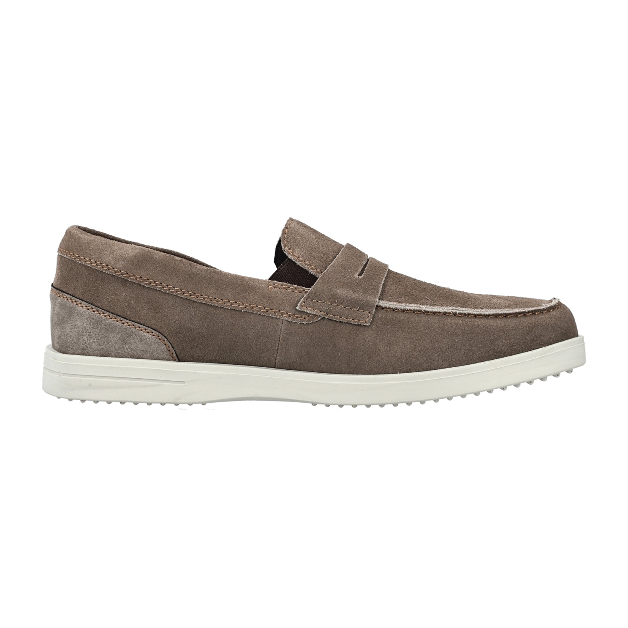 Rieker Men's Beige Slip-On Shoes Suede Upper Flat Heel Round Toe Casual