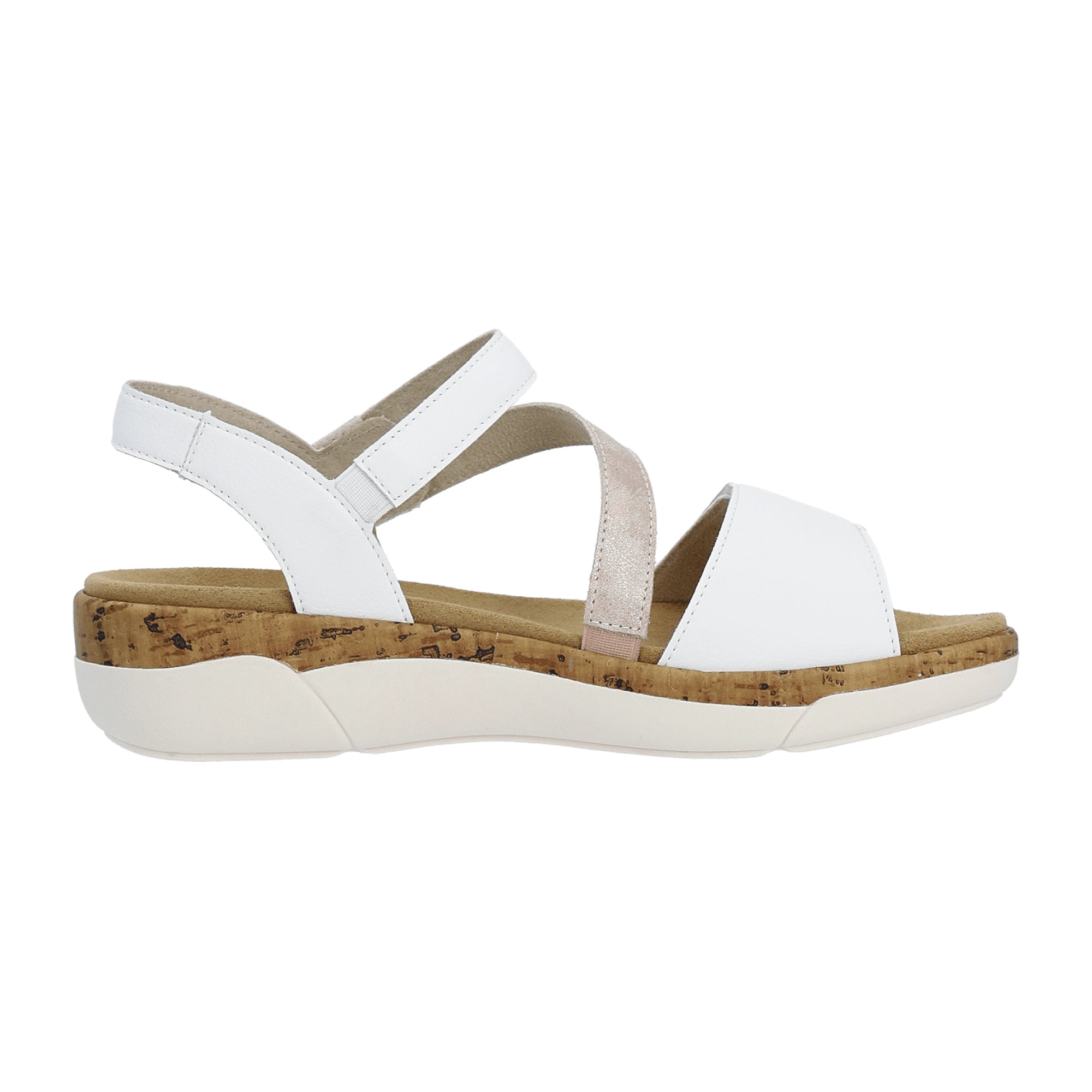 Remonte Women's White Leather Sandals for Spring Summer