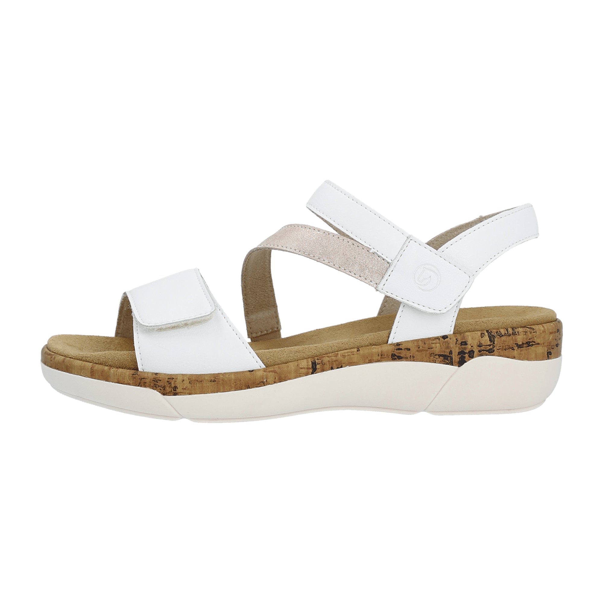 Remonte Women's White Leather Sandals for Spring Summer