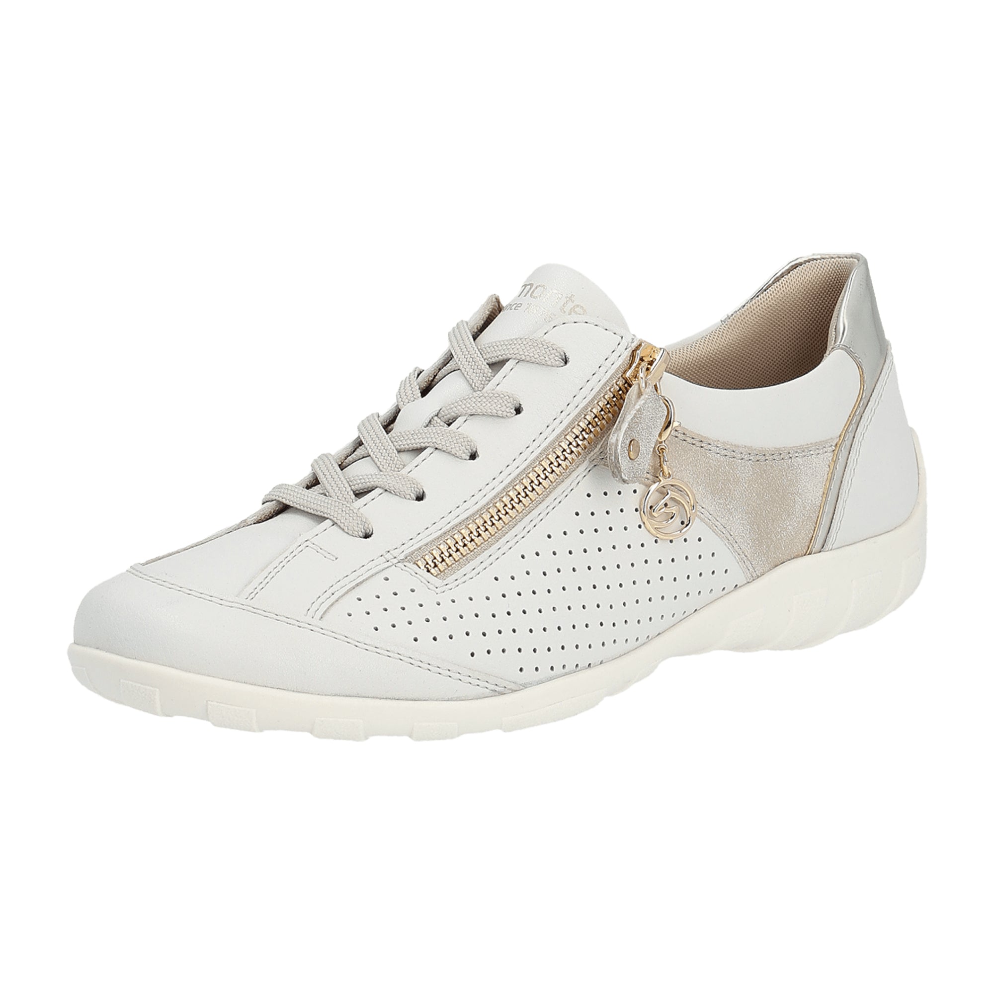 Women's Remonte R3411-80 White Sneakers with Air Cushion Comfort