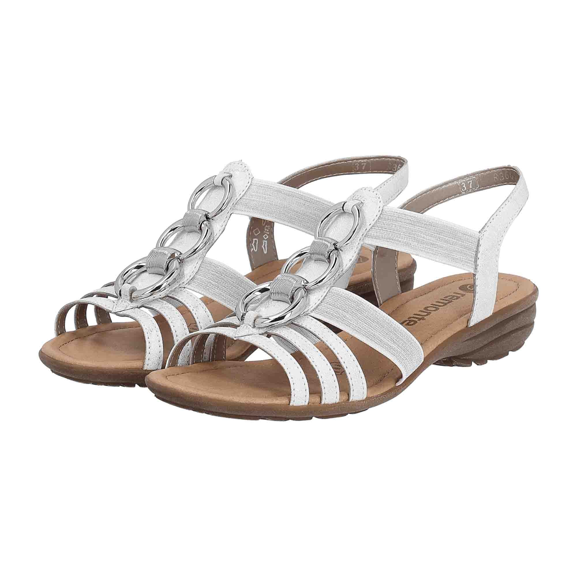 Remonte White Women's Slip-On Shoes, Faux Leather, Flat Heel, Spring Summer