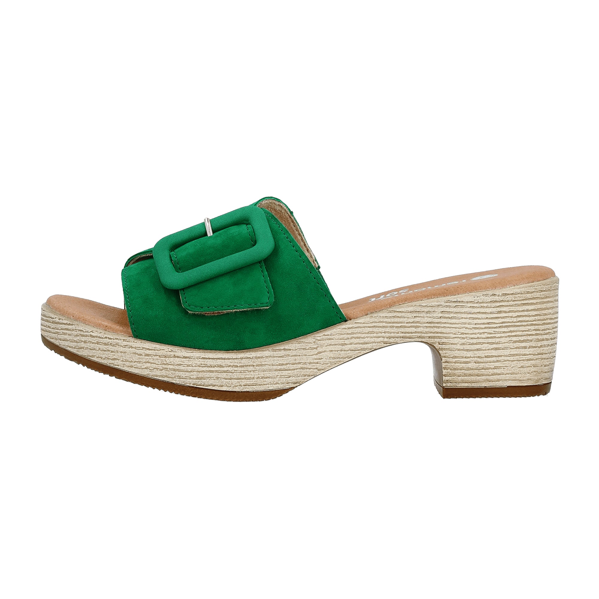 Remonte Women's Green Goatsuede Block Heel Shoes for Spring/Summer