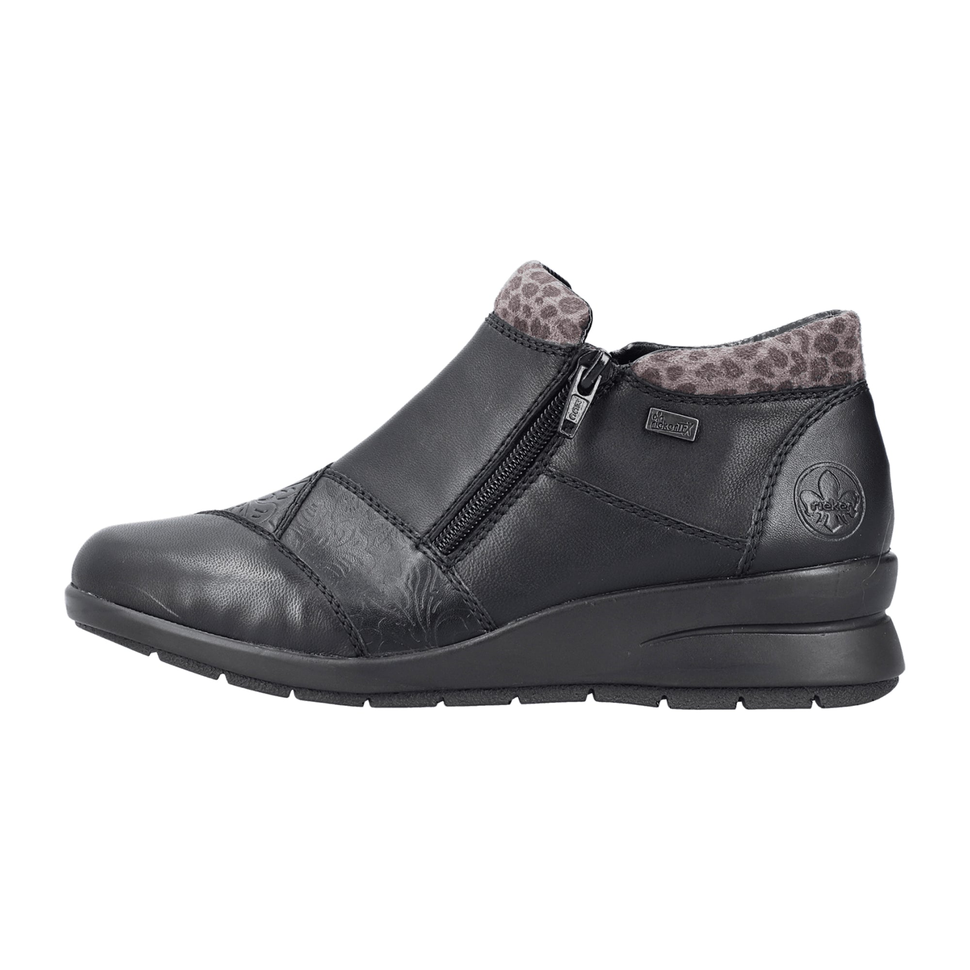 Rieker Women's Black Leather Shoes L4881-01 Fall Winter Collection