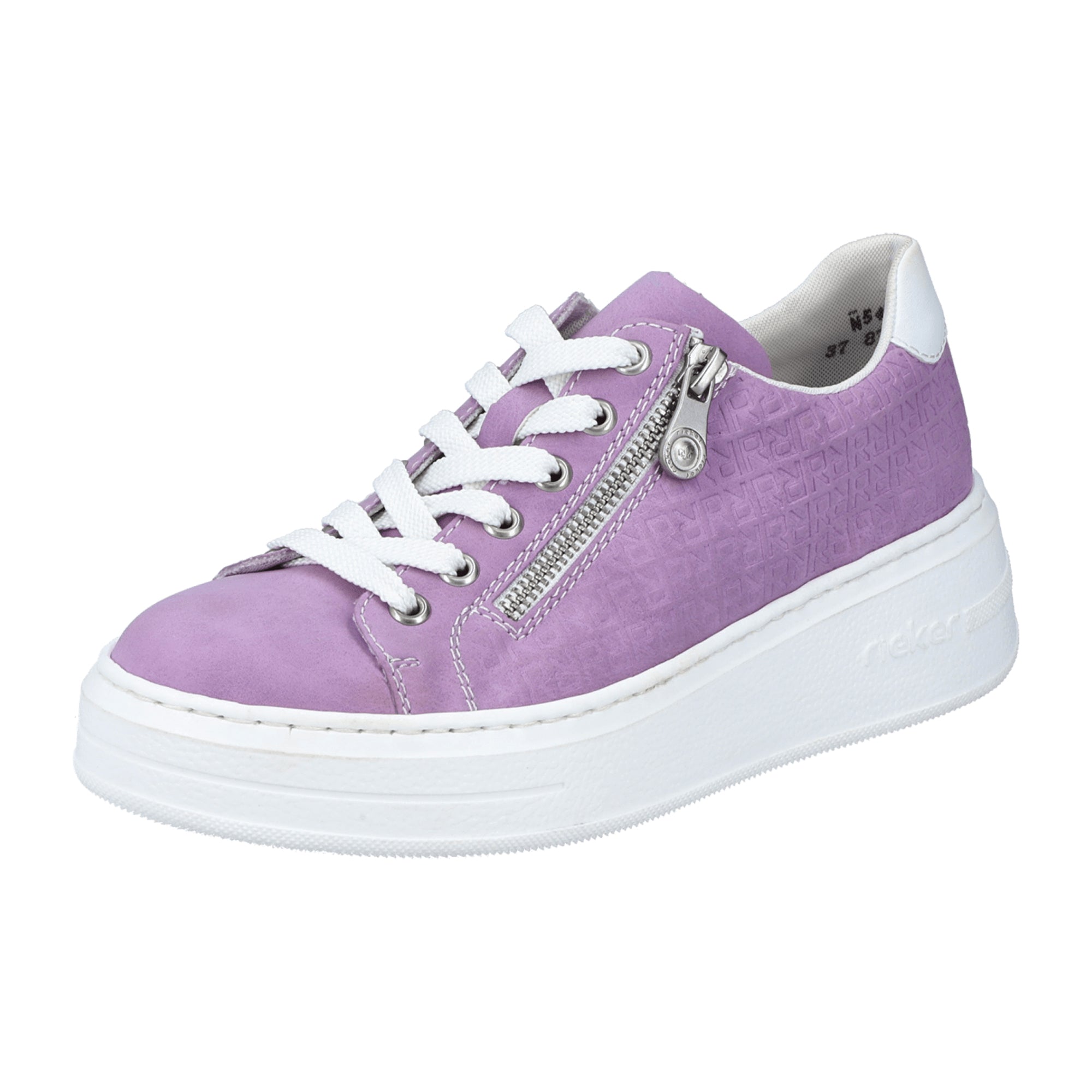 Rieker FSK Women's Purple Casual Shoes Faux Leather Textile Lining 5cm Heel