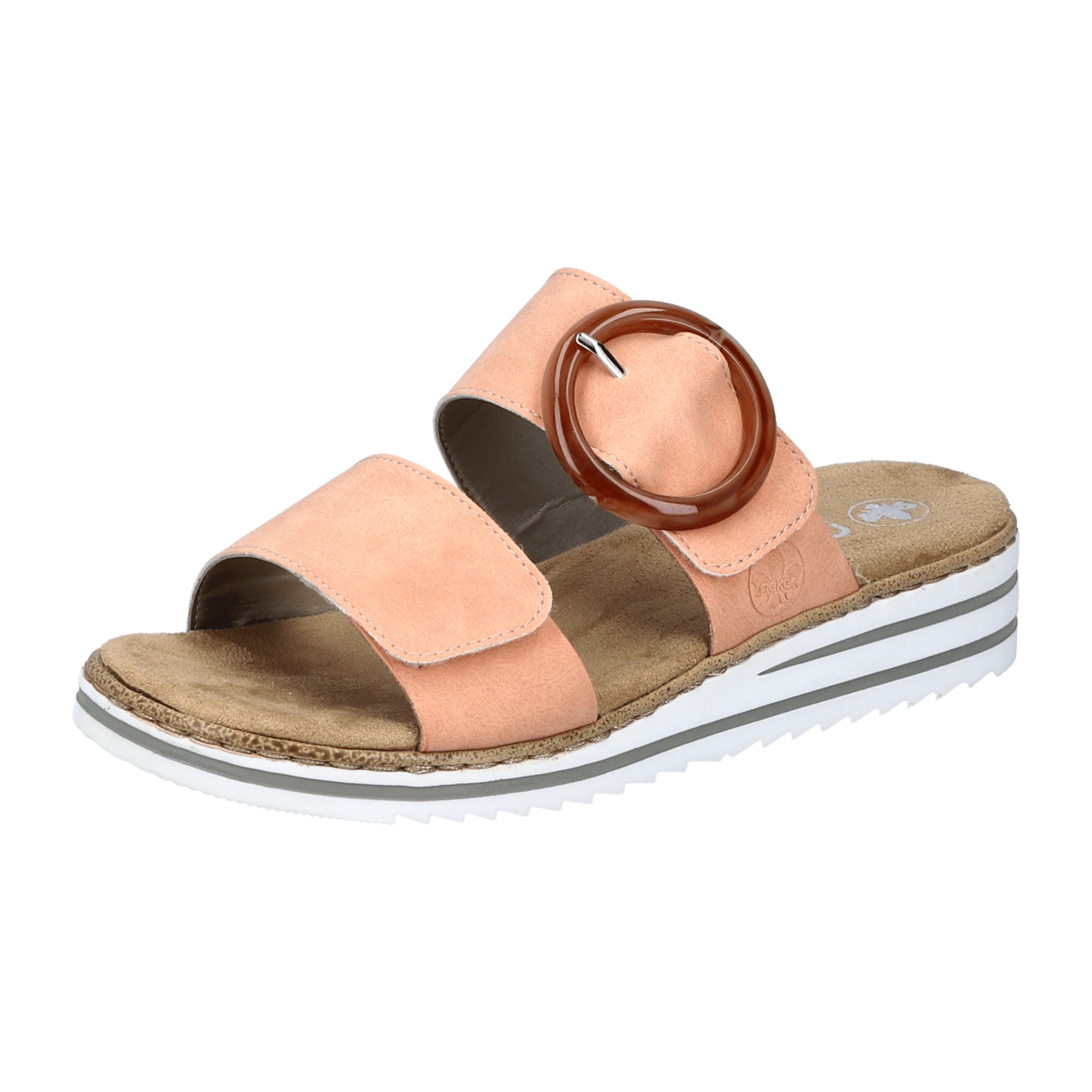 Rieker V0692 Coral Women's Shoes with Wedge Heel and Velcro Closure