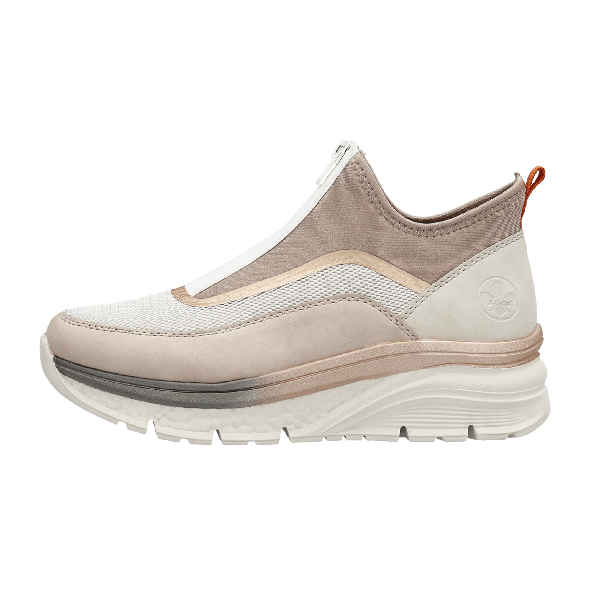 Rieker Women's Slip-On Shoes Pink Synthetic Leather Textile