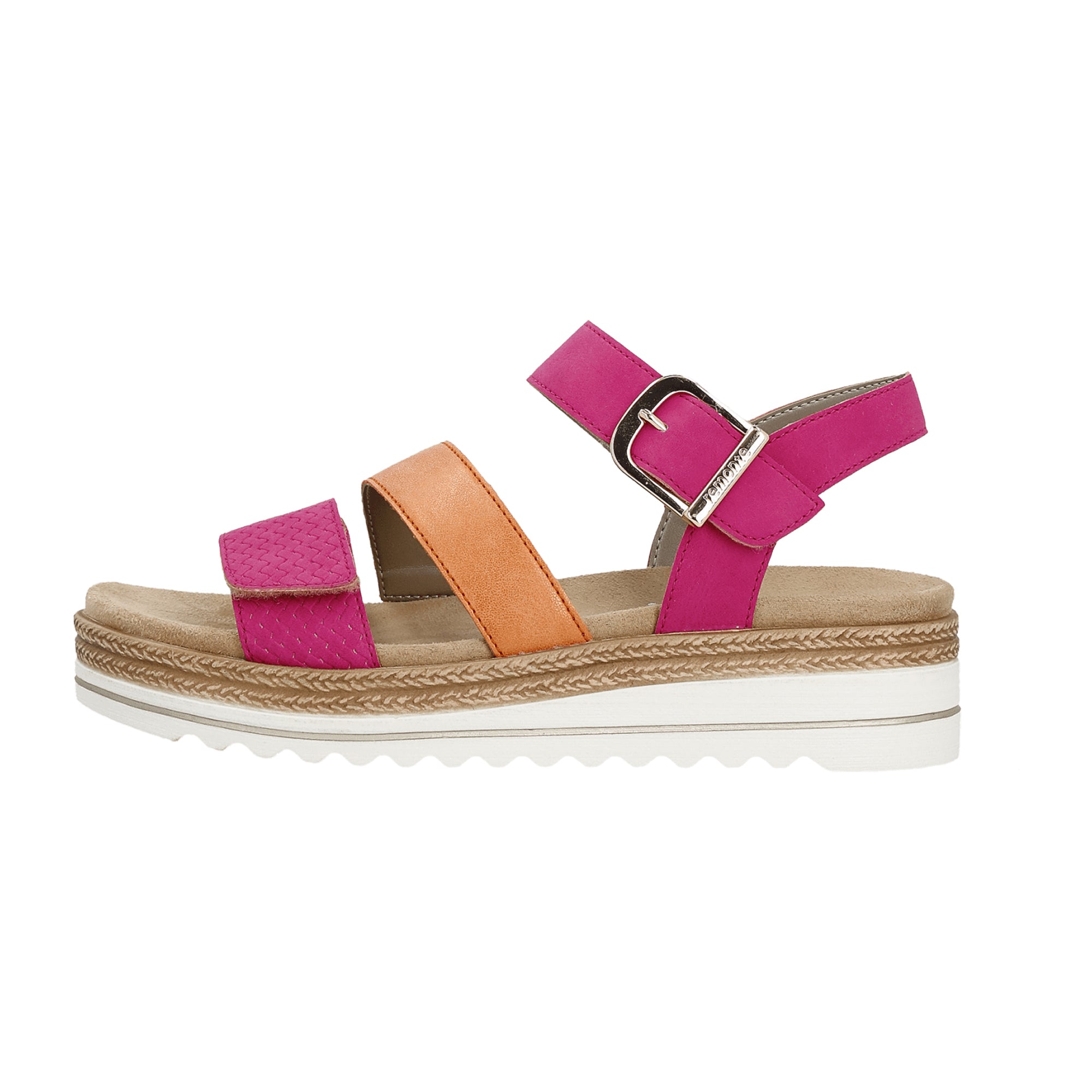 Remonte Women's Multicolor Shoes with Velcro Closure and Flat Heel