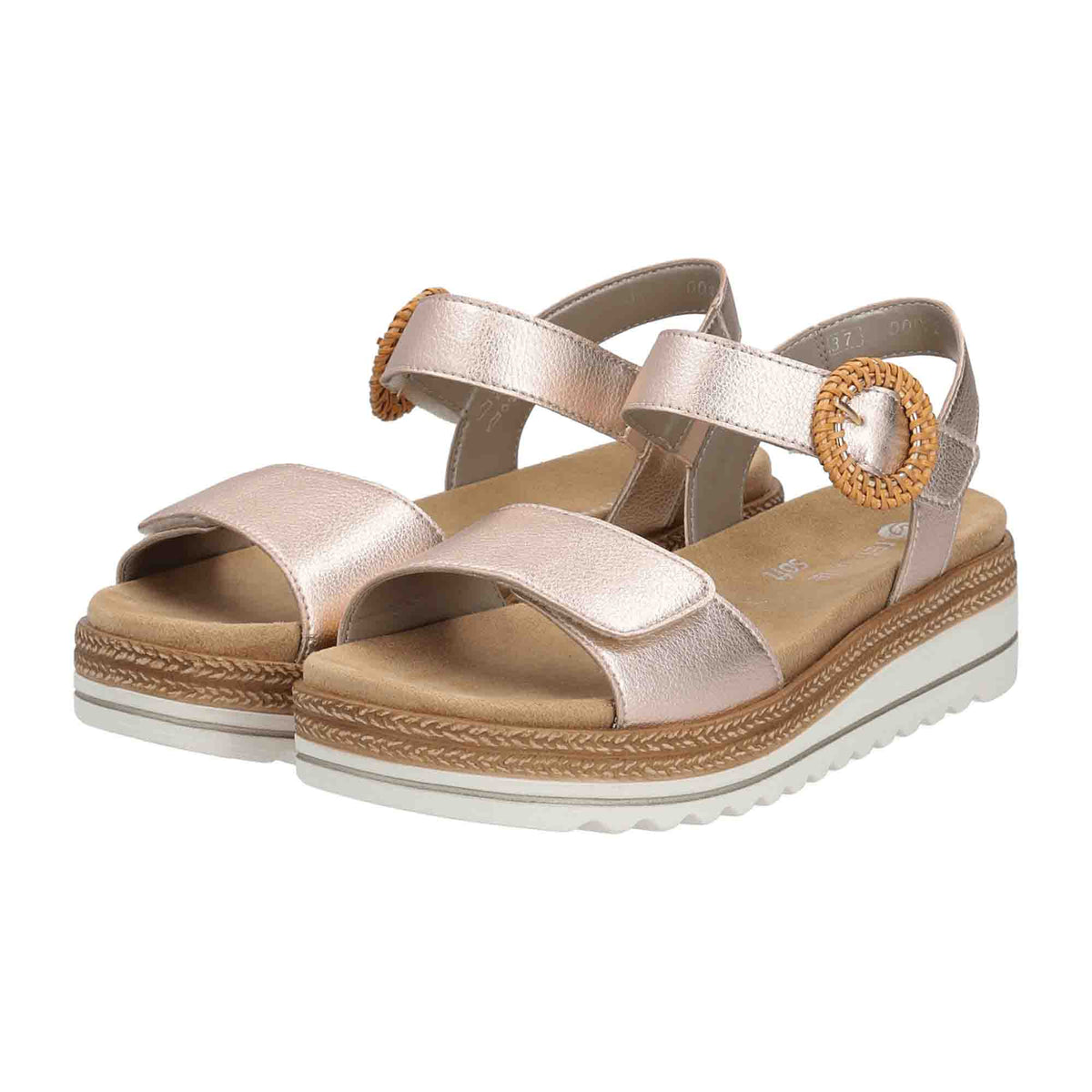 Microvelour Dig Remonte Women's Pink Microvelour Flat Shoes, Model D0Q52-31