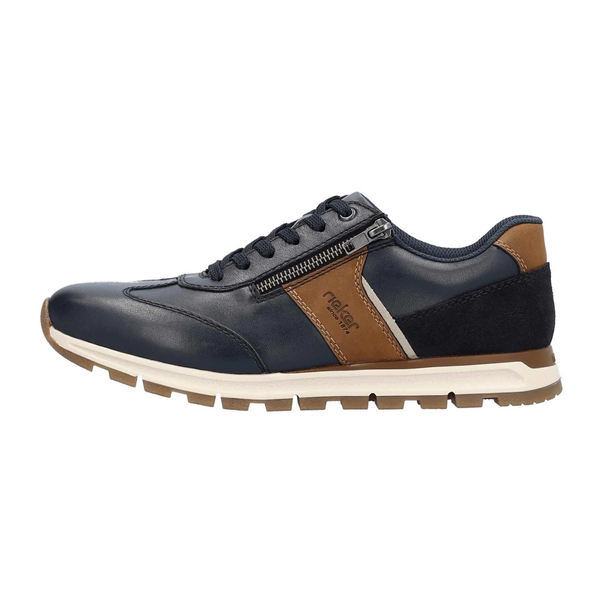 Rieker Men's Blue Leather Casual Shoes