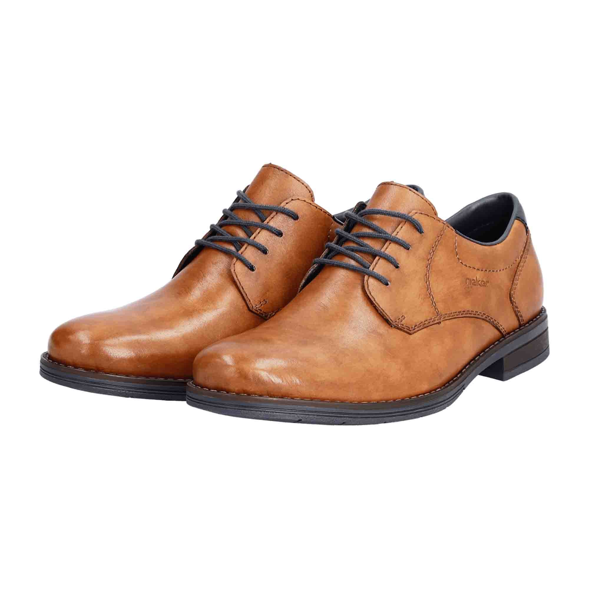 Rieker Men's Brown Leather Casual Shoes Comfortable Normal Width