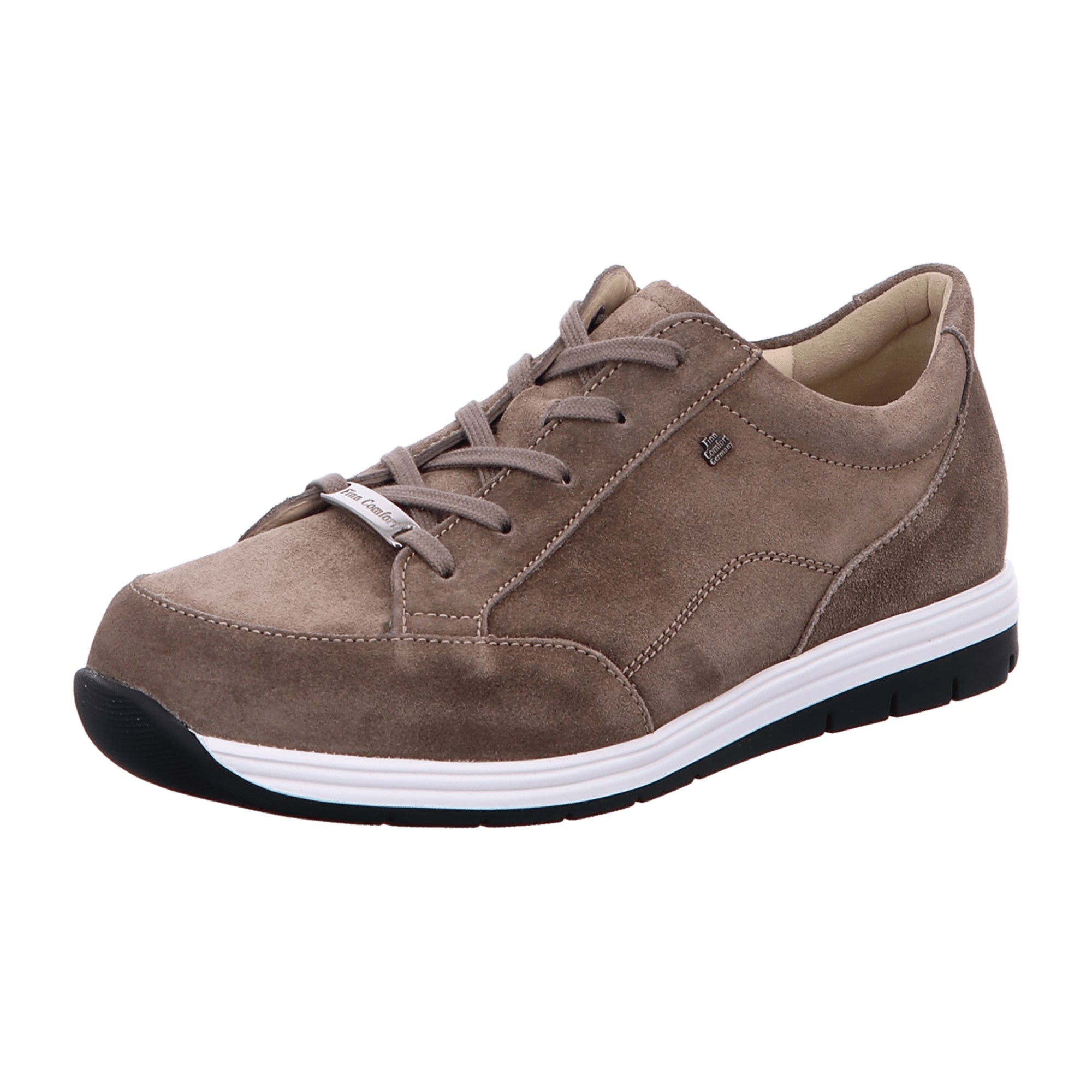 Finn Comfort Osorno Men's Sneakers | Comfortable Lace-Up Shoes in Oxide Brown & Grey | Wide Fit Leather Shoes