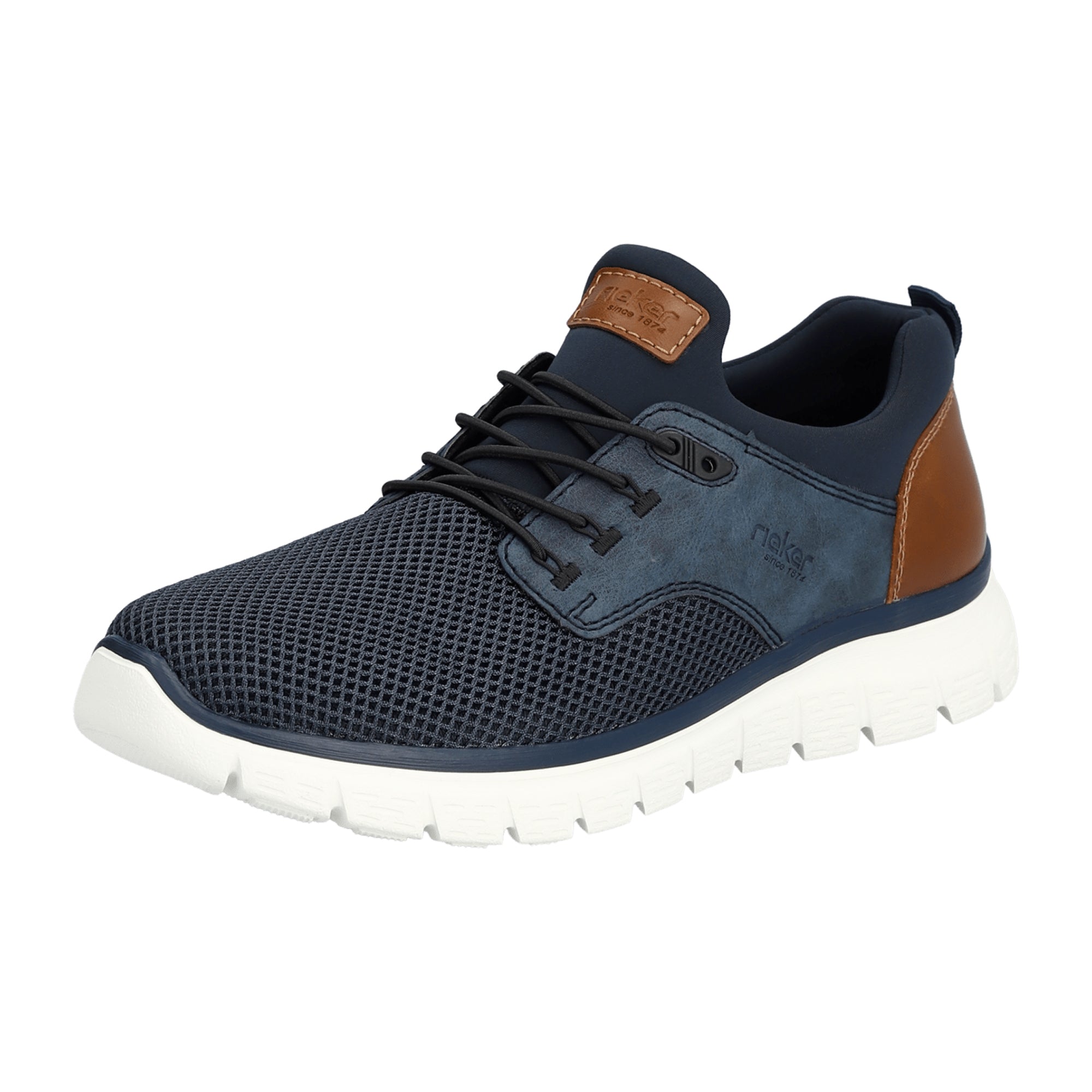 Rieker Men's Casual Blue Shoes Textile Upper Normal Width Flat Heel