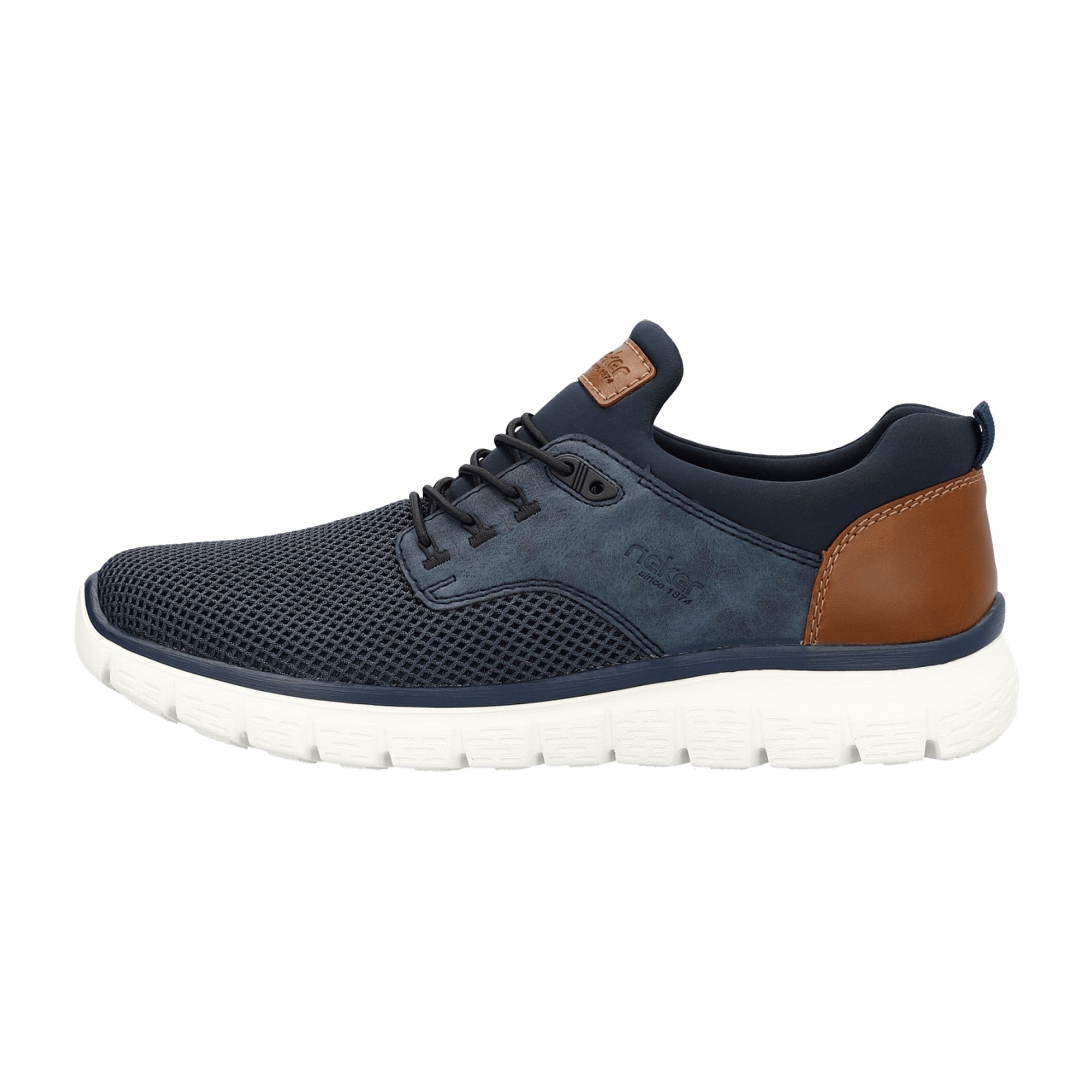 Rieker Men's Casual Blue Shoes Textile Upper Normal Width Flat Heel