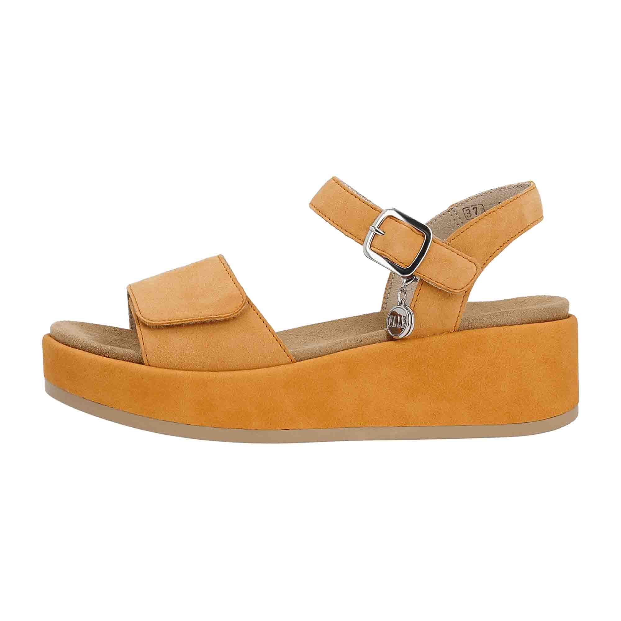 Remonte D1N5038 Women's Orange Leather Shoes with Removable Insole