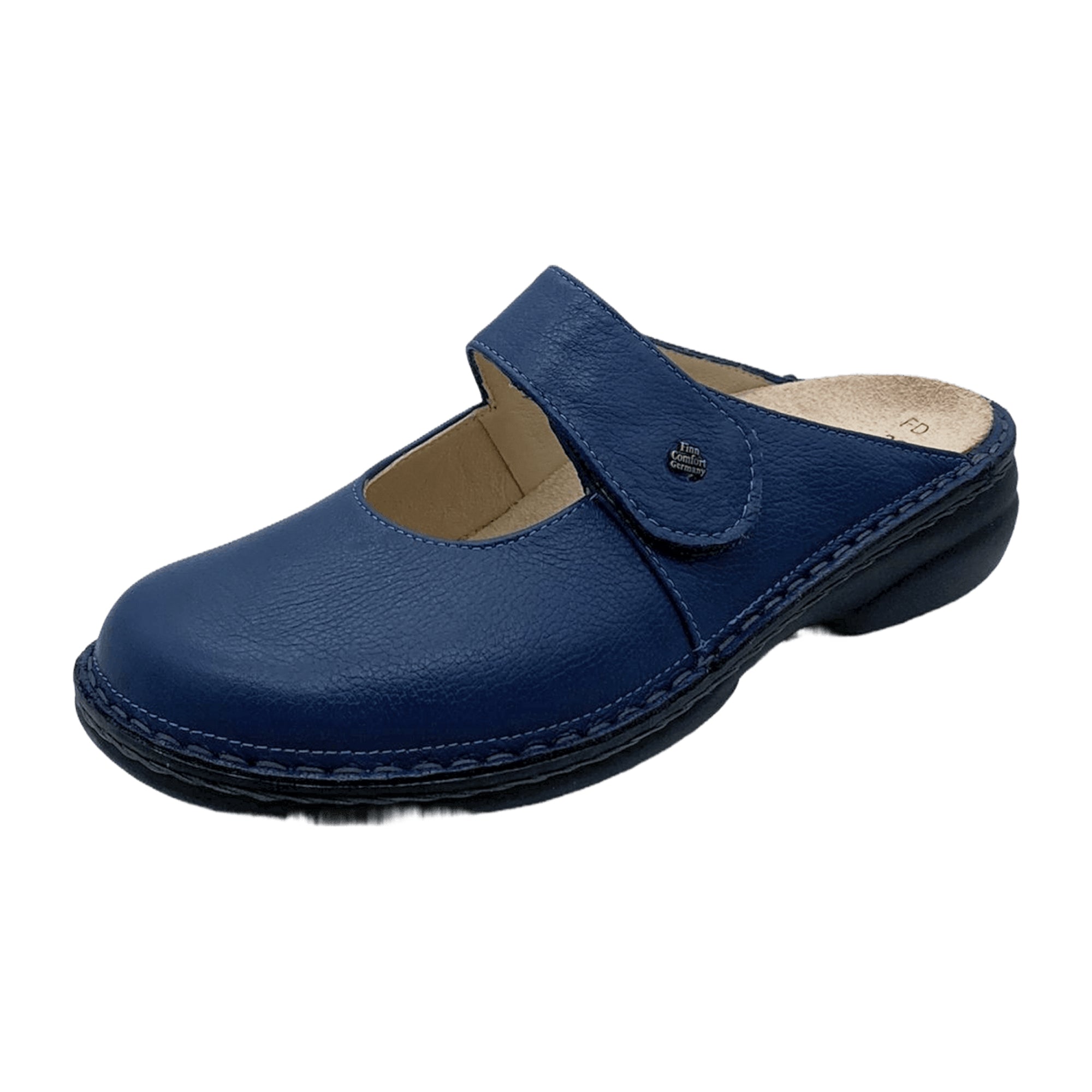 Finn Comfort Stanford Women's Comfort Clogs, Stylish Blue
