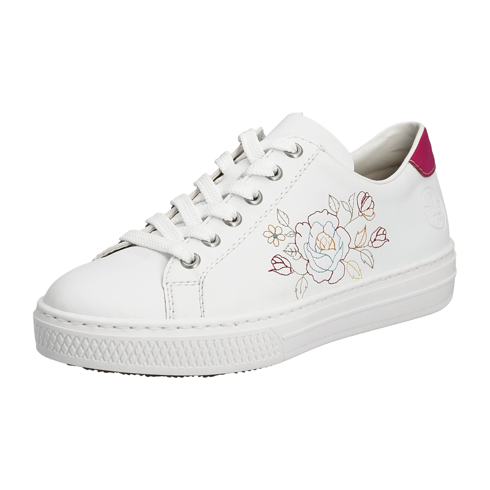 Rieker Alabama Women's White Flat Shoes Synthetic Leather Narrow Fit