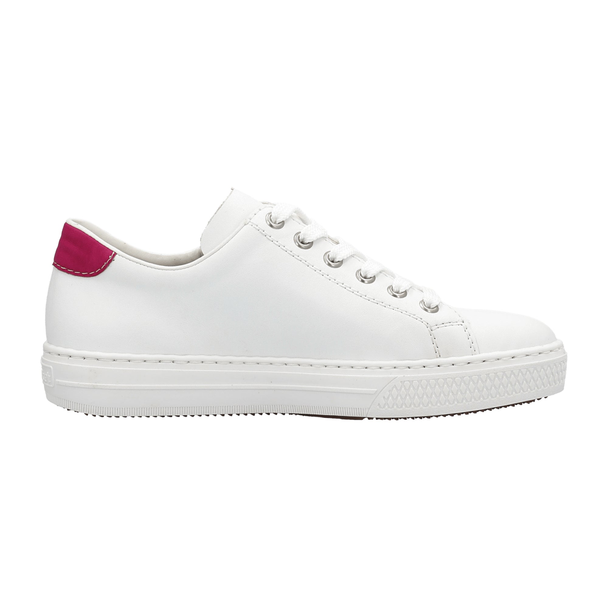 Rieker Alabama Women's White Flat Shoes Synthetic Leather Narrow Fit