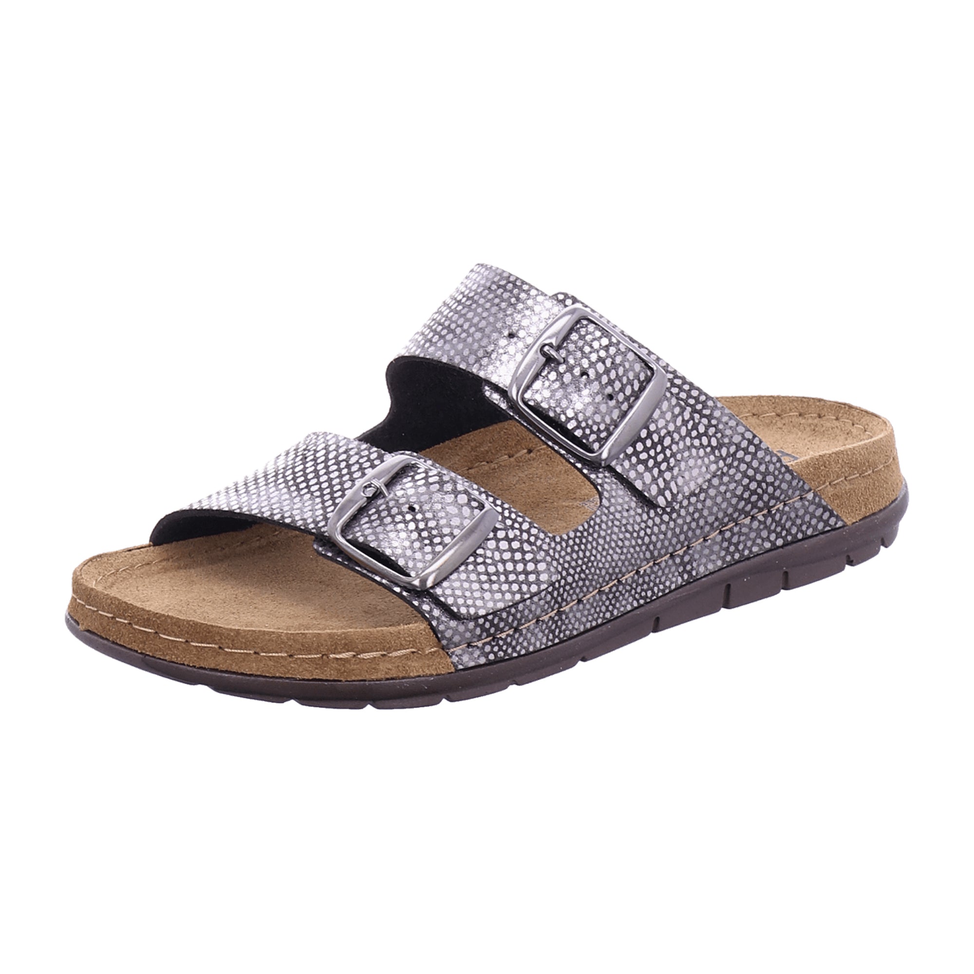 Rohde Classic Silver Slip-On Sandals for Women