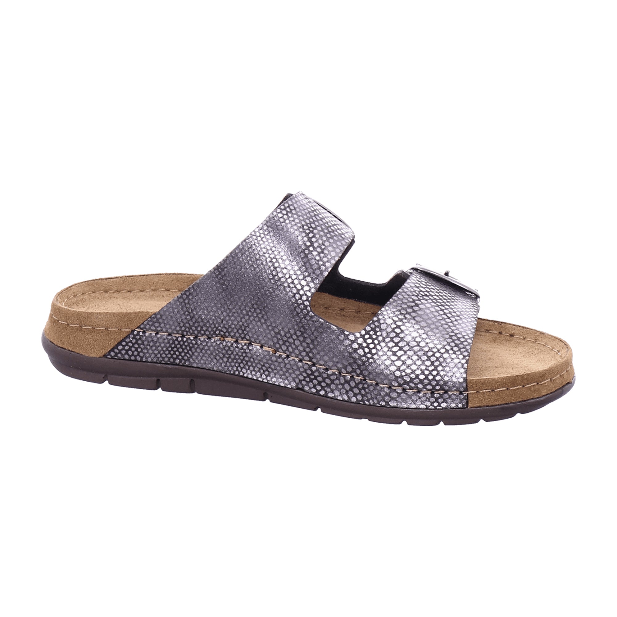 Rohde Classic Silver Slip-On Sandals for Women