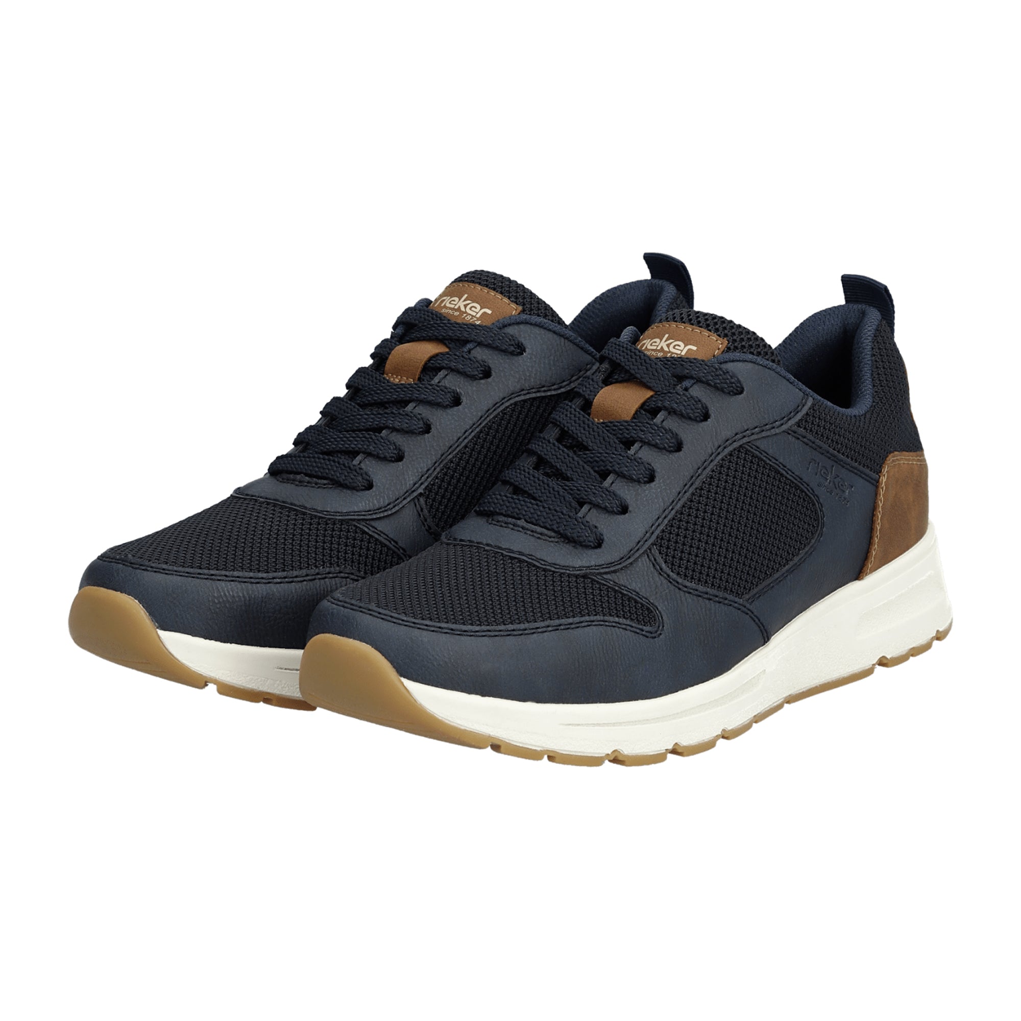 Rieker B0700 Men's Blue Casual Shoes Textile Upper EVA Rubber Sole