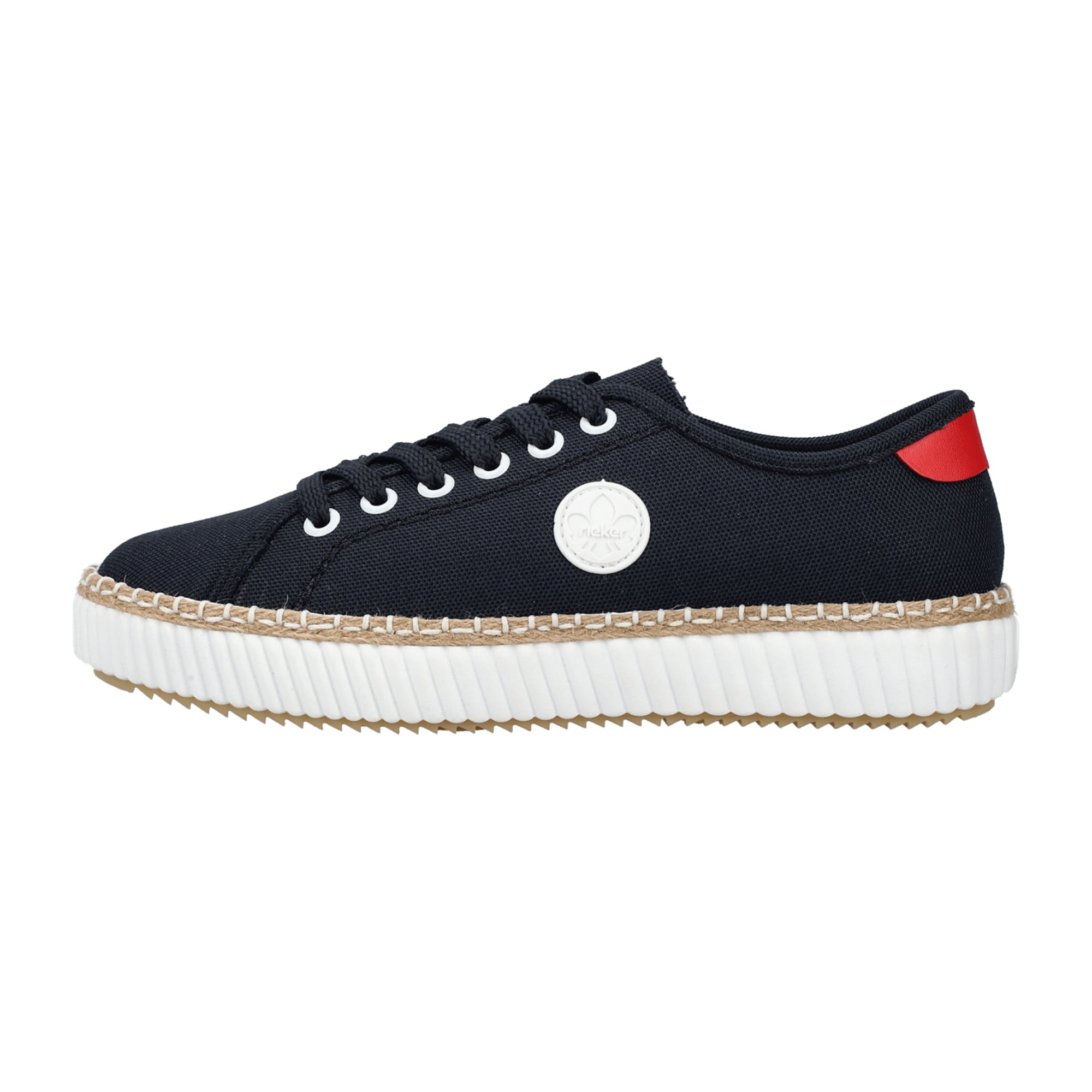 Rieker FSK Women's Blue Casual Shoes Textile Upper Flat Heel Comfortable Fit
