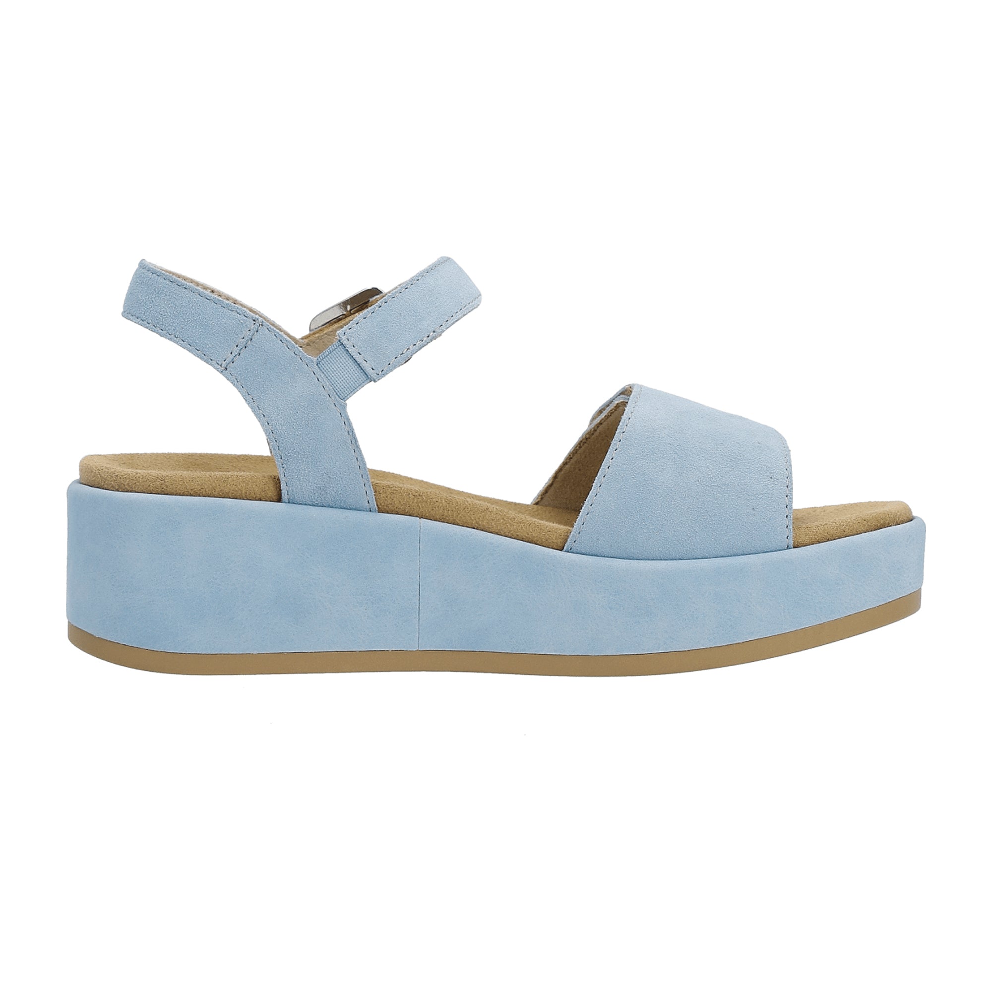 Remonte Women's Blue Sandals with Comfortable Platform Heel