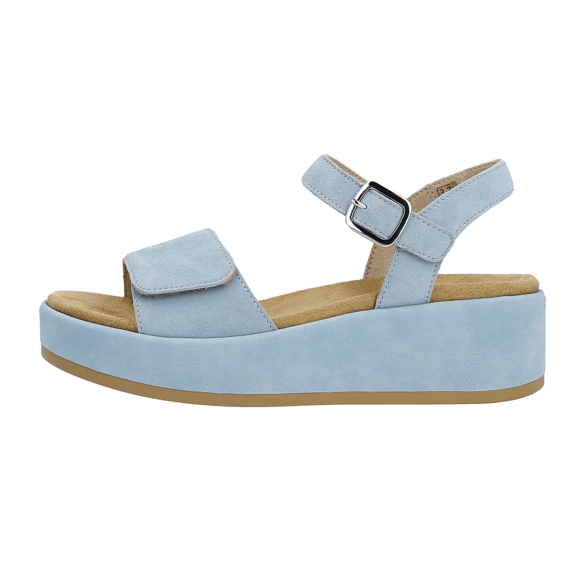 Remonte Women's Blue Sandals with Comfortable Platform Heel