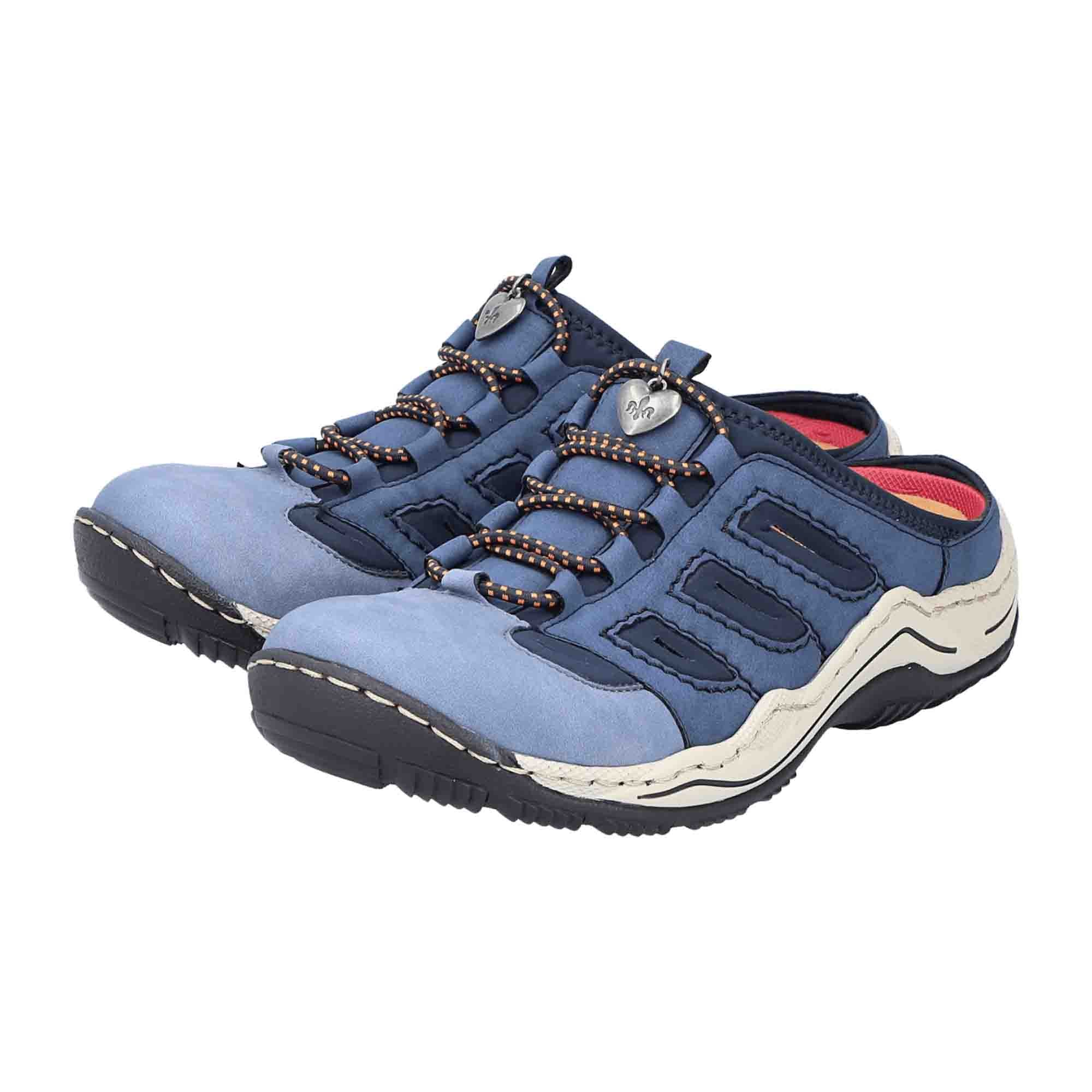 Rieker Nabukino Women's Blue Slip-On Shoes with Removable Insole - Bartel-Shop