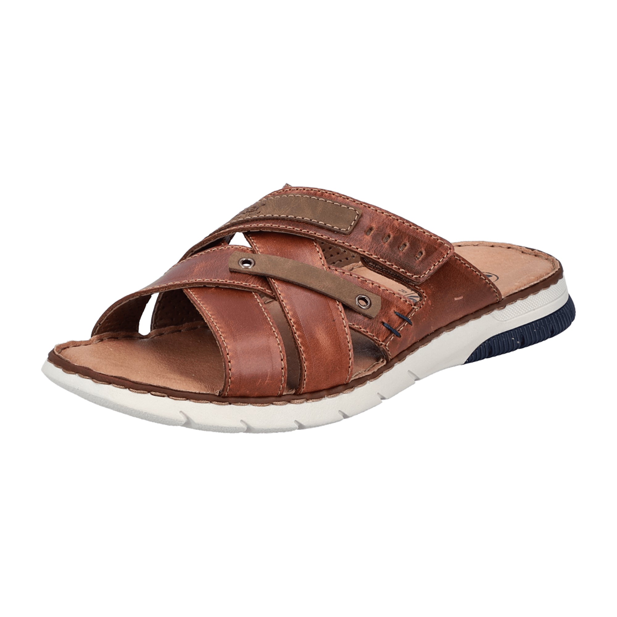 Rieker Men's Brown Sandals Comfortable Faux Leather Casual Footwear