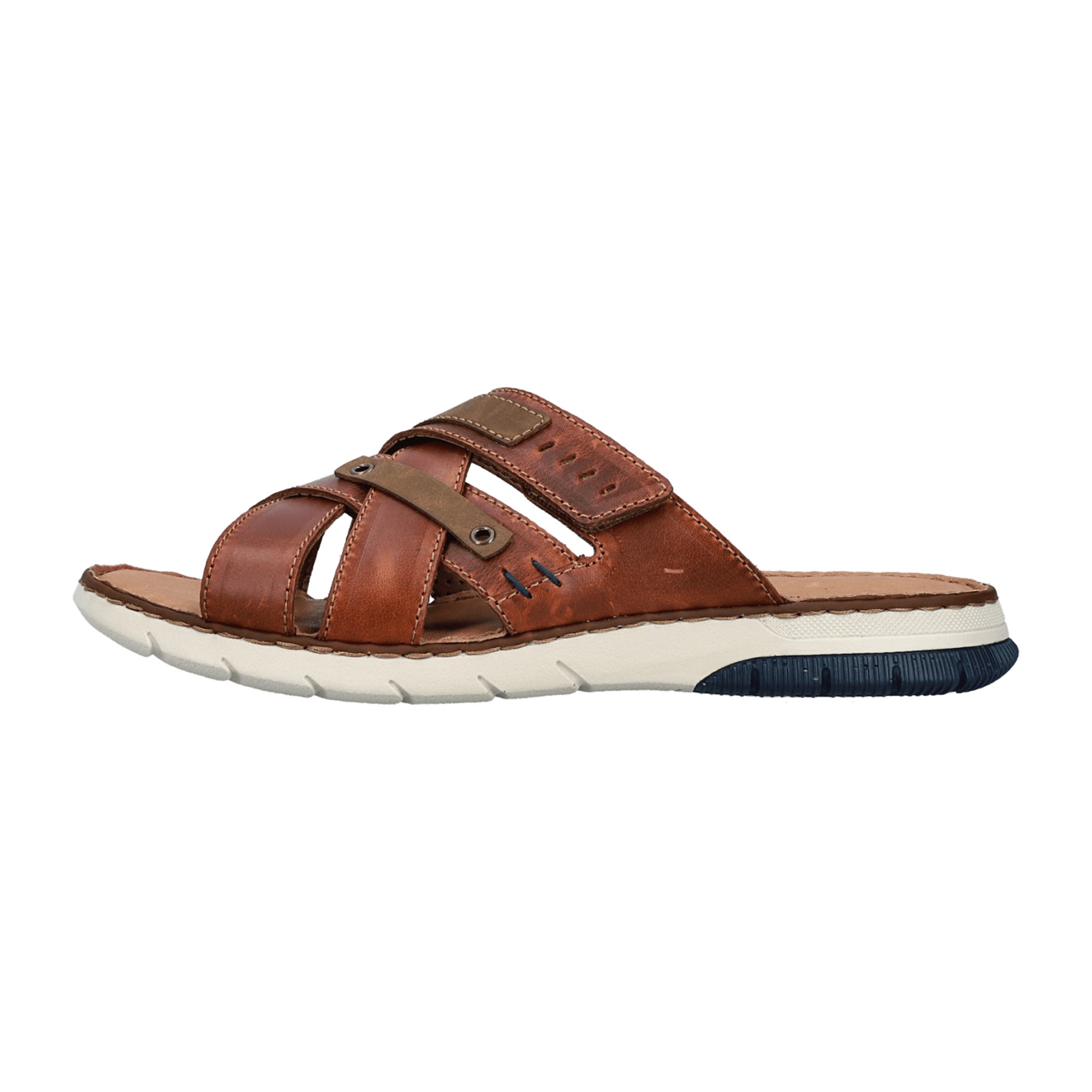 Rieker Men's Brown Sandals Comfortable Faux Leather Casual Footwear