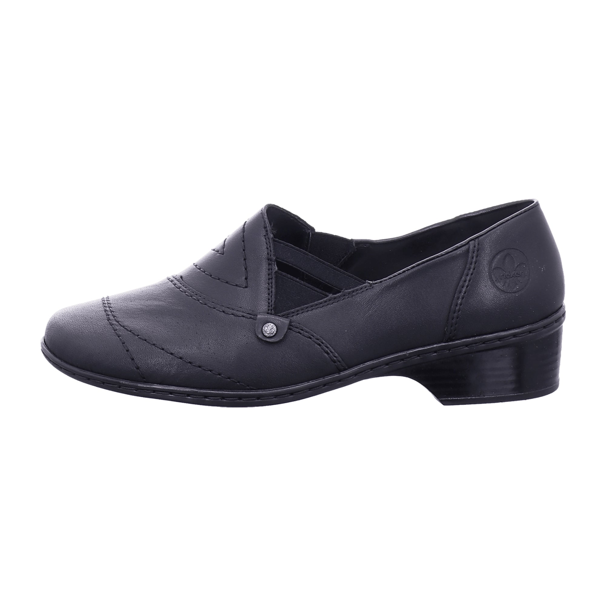 Rieker Comfortable Women's Slip-On Shoes Black
