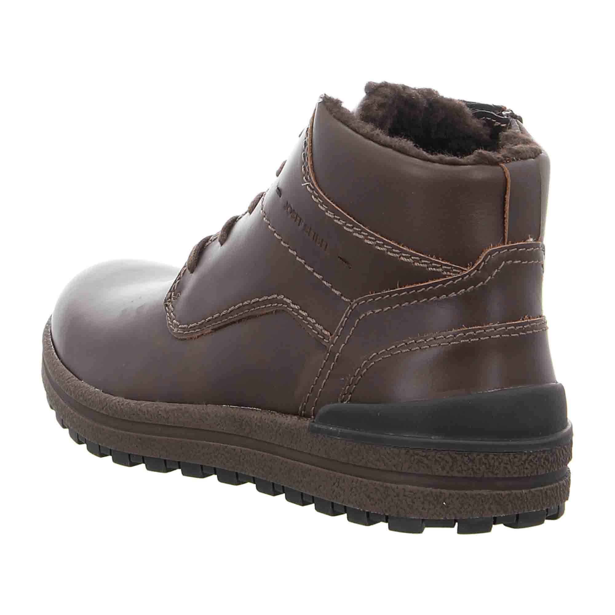 Josef Seibel Men's Brown Lace-Up Ankle Boots