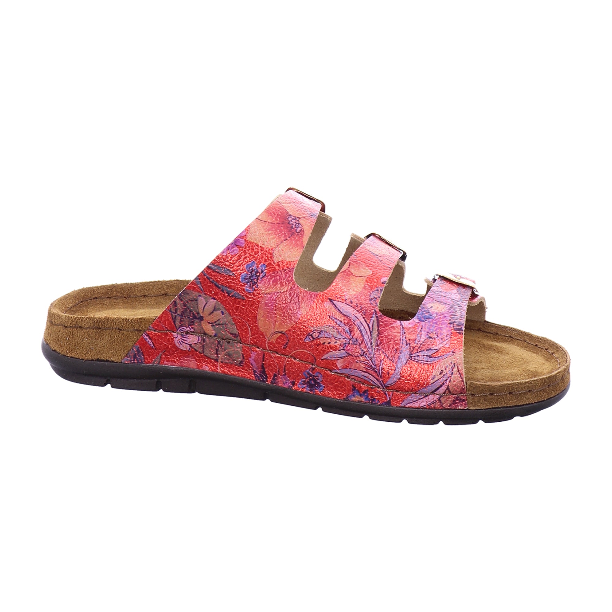 Rohde Comfortable Women's Colorful Slip-On Sandals Textile Synthetic Leather Sole