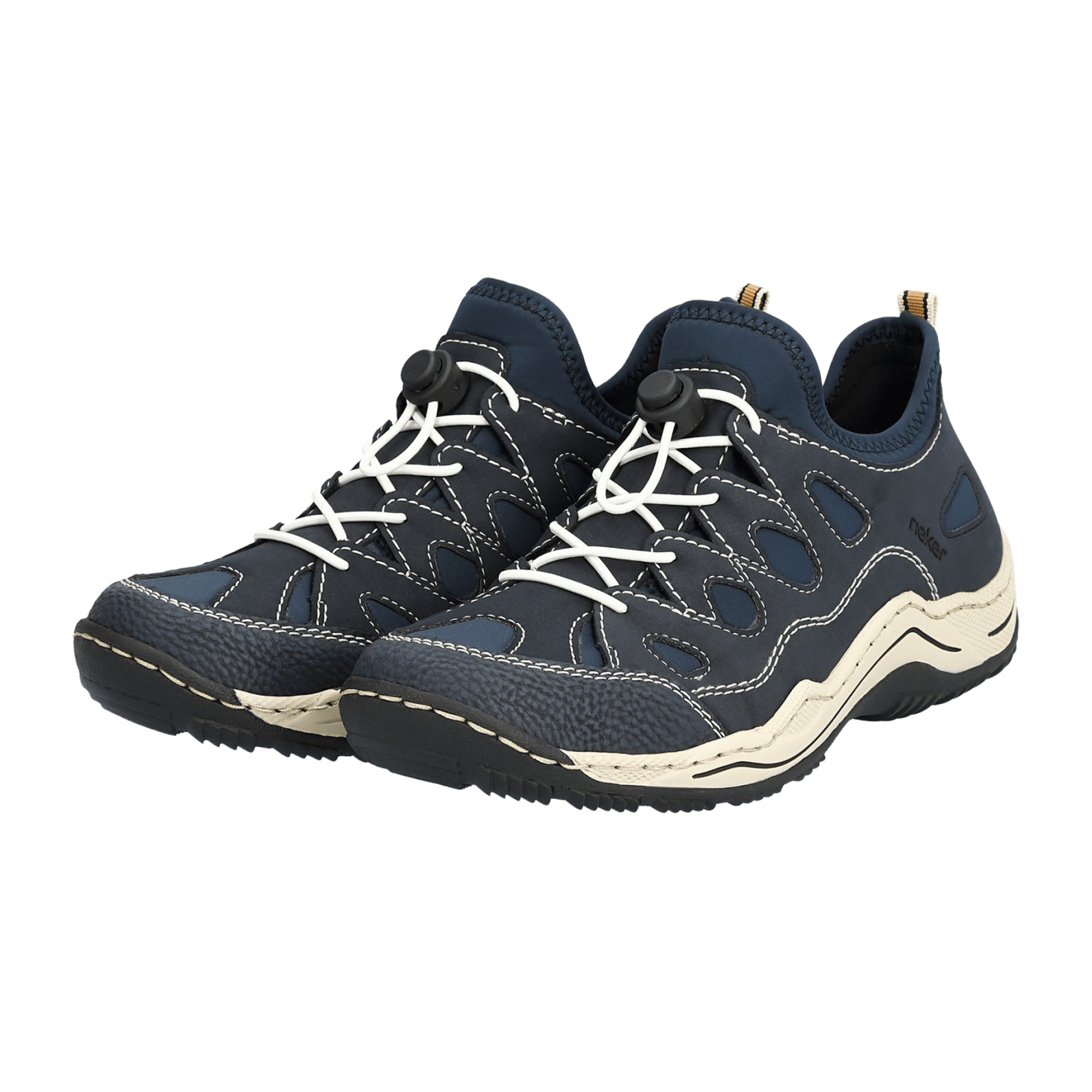 Rieker Women's Blue Shoes L0551-14 with Removable Insole and EVA Sole