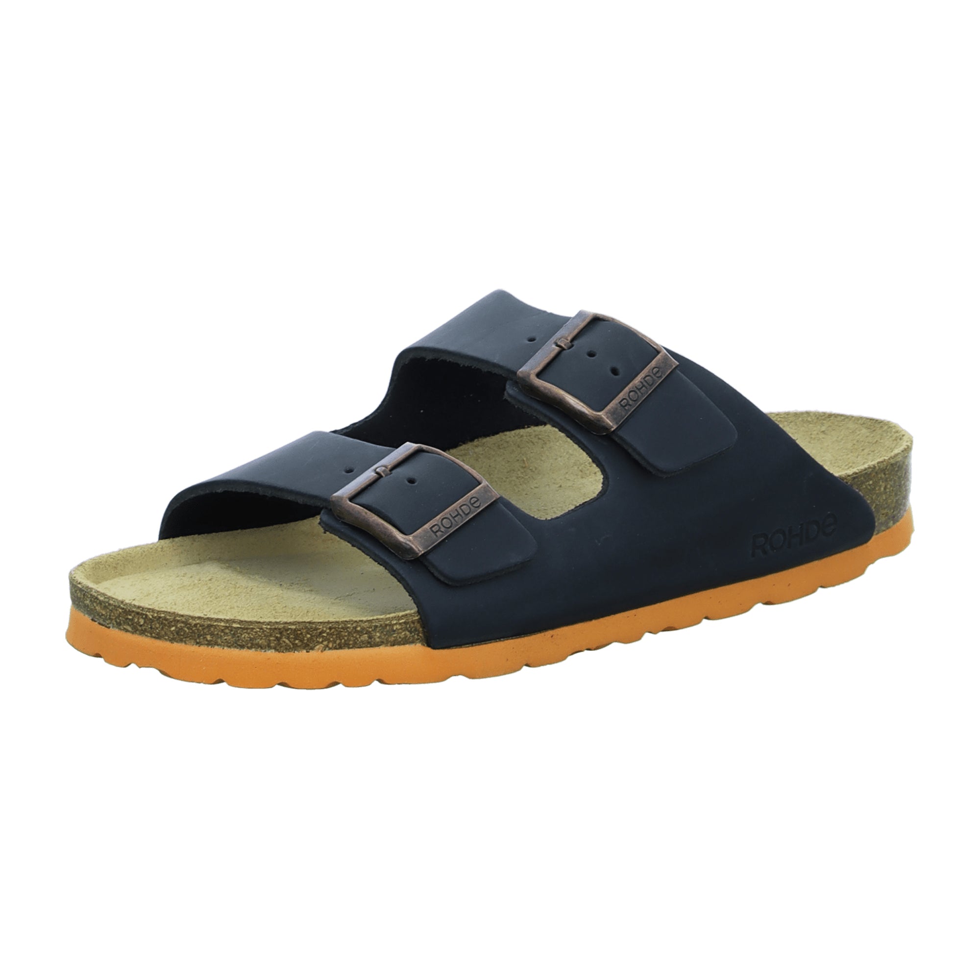 Rohde Grado Men's Blue Leather Sandals with Adjustable Strap