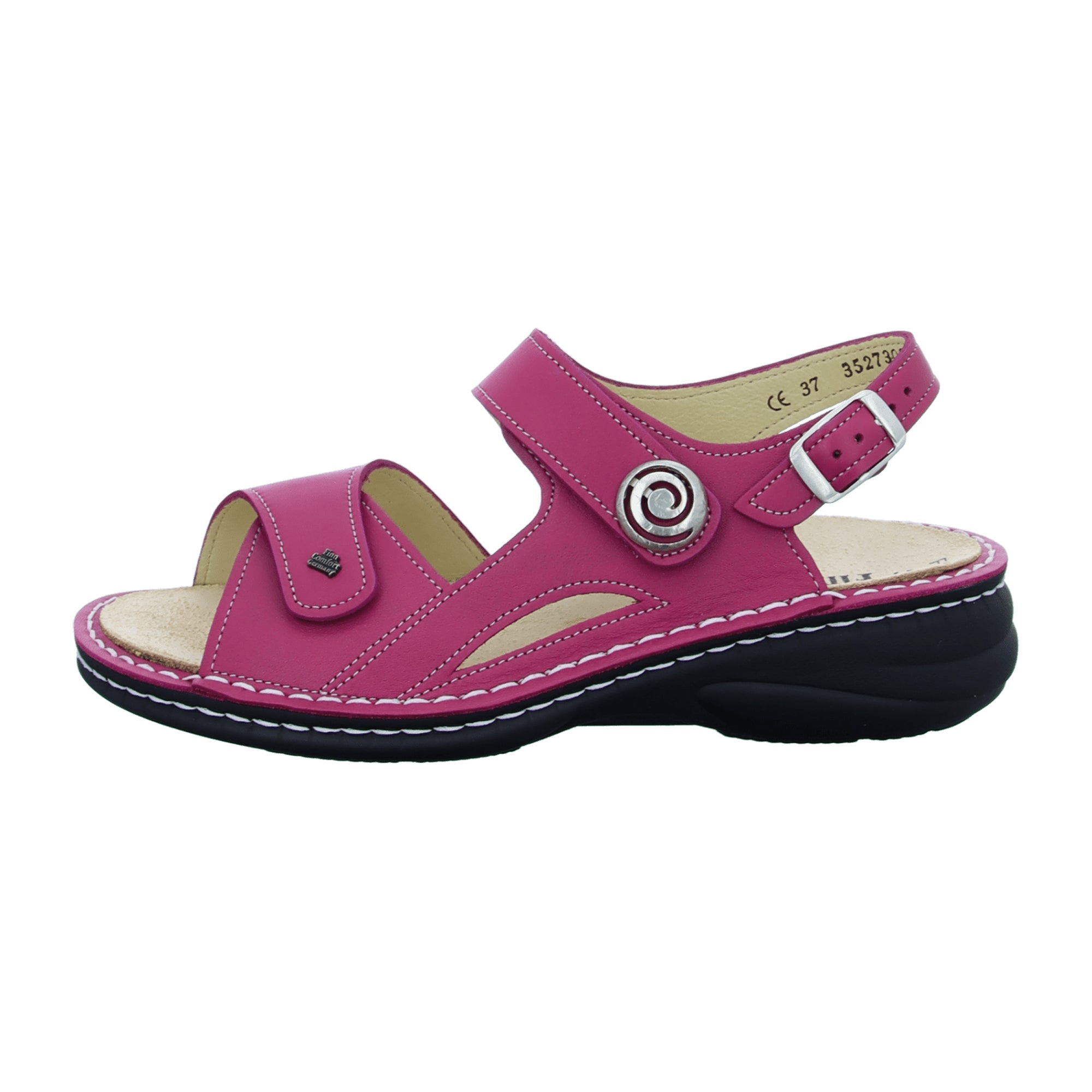 Finn Comfort Denia Women's Comfortable Slip-On Shoes, Vibrant Pink