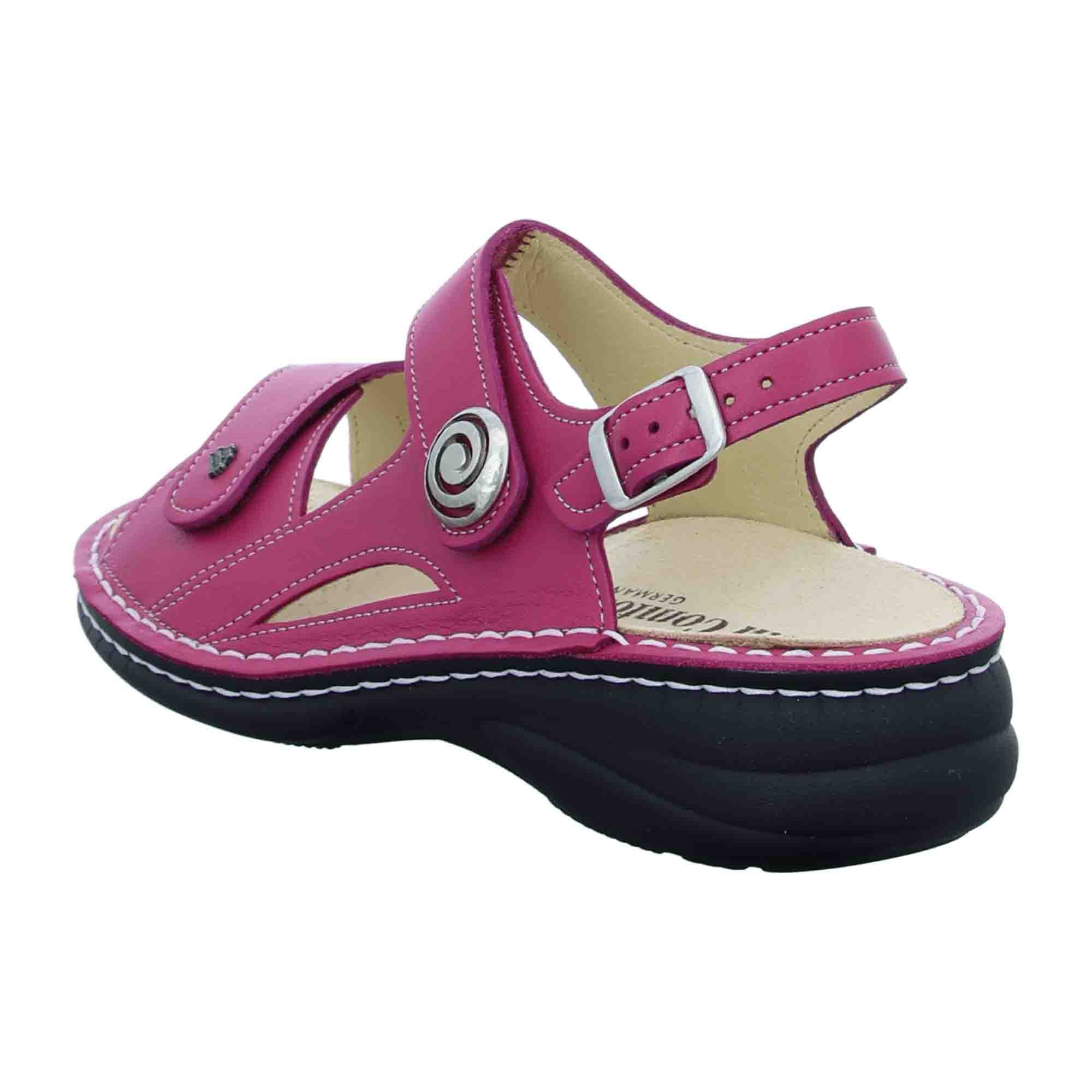 Finn Comfort Denia Women's Comfortable Slip-On Shoes, Vibrant Pink