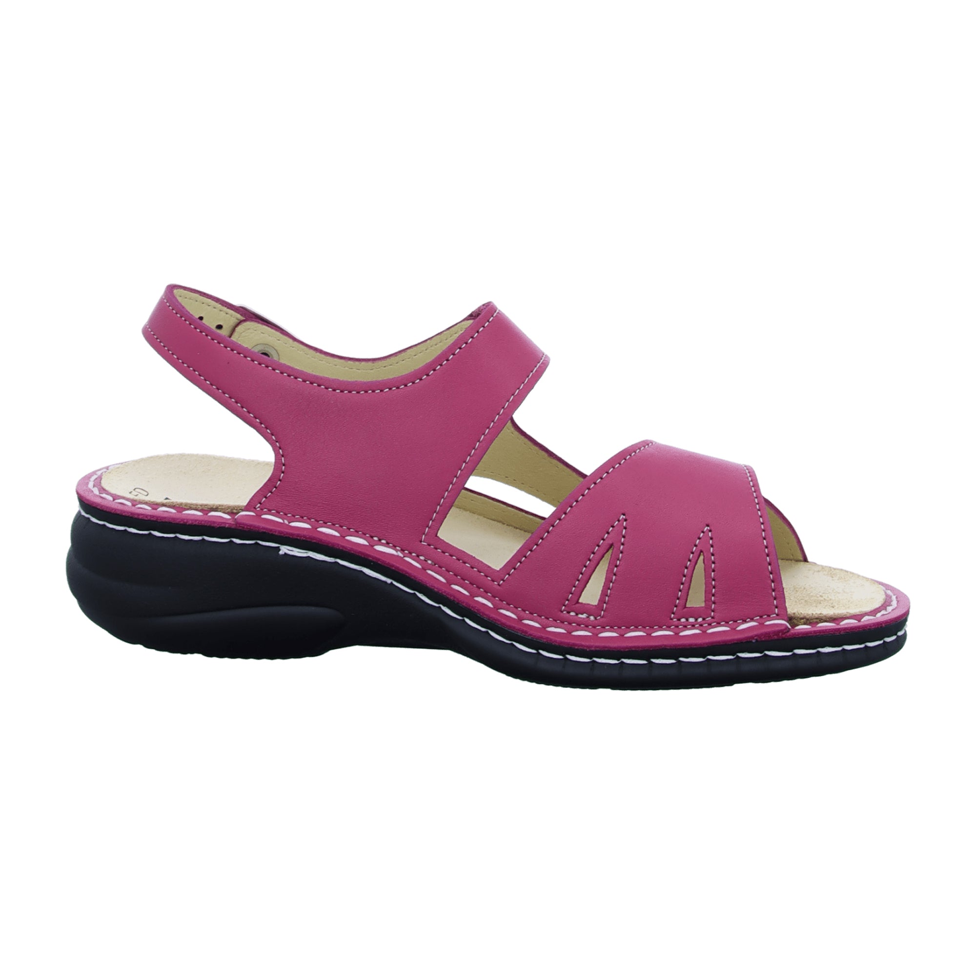 Finn Comfort Denia Women's Comfortable Slip-On Shoes, Vibrant Pink