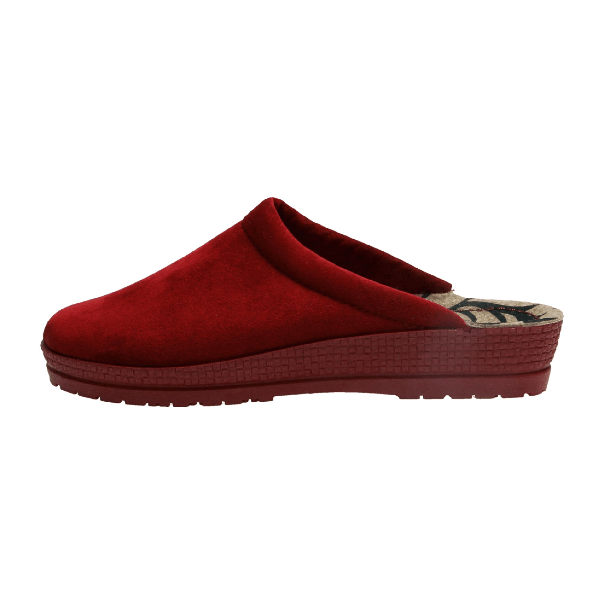 Rohde Women's Red House Slippers Slip-On Textile Synthetic Winter Shoes