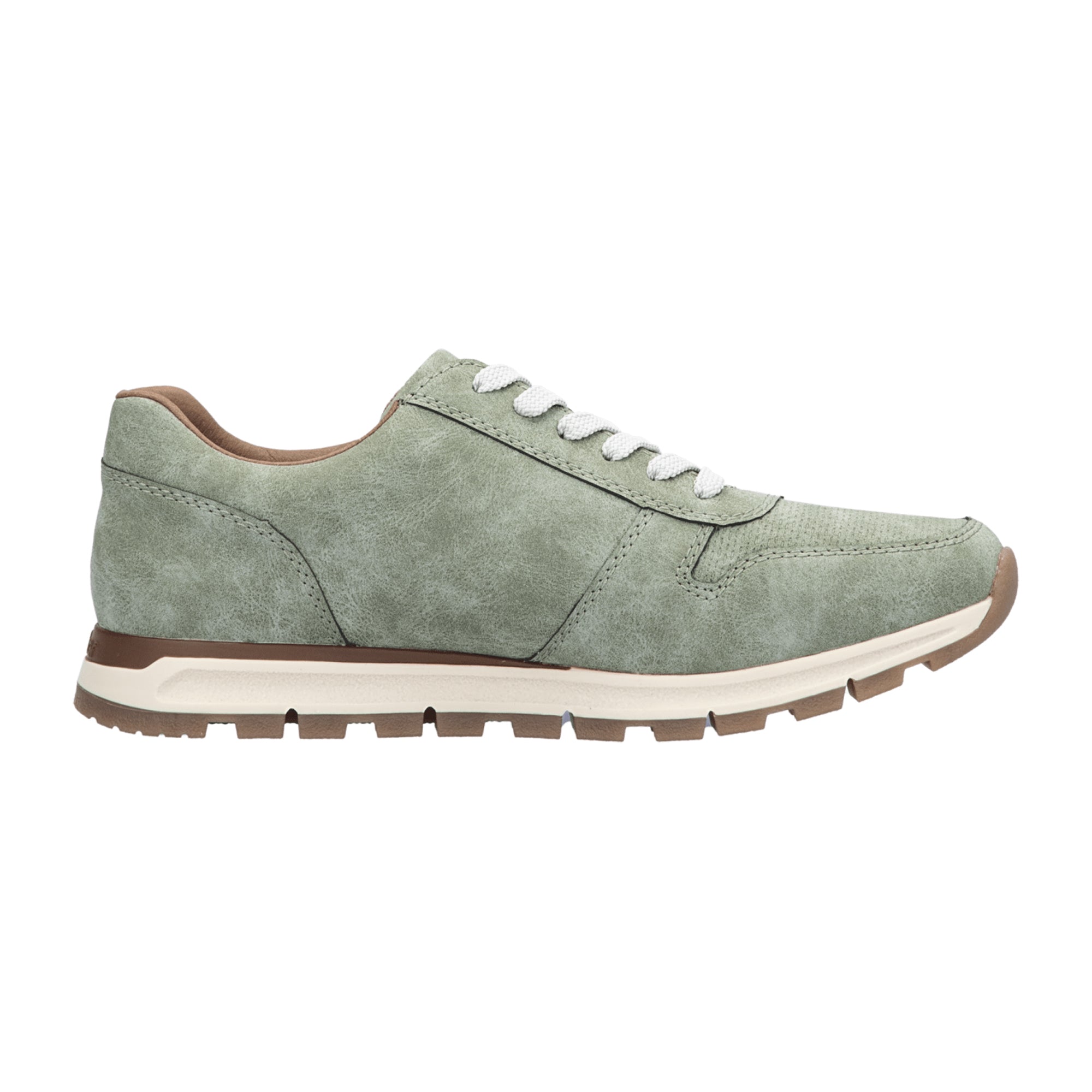 Rieker Men's Green Shoes B0502-52 Synthetic Leather Flat Sole Casual Footwear