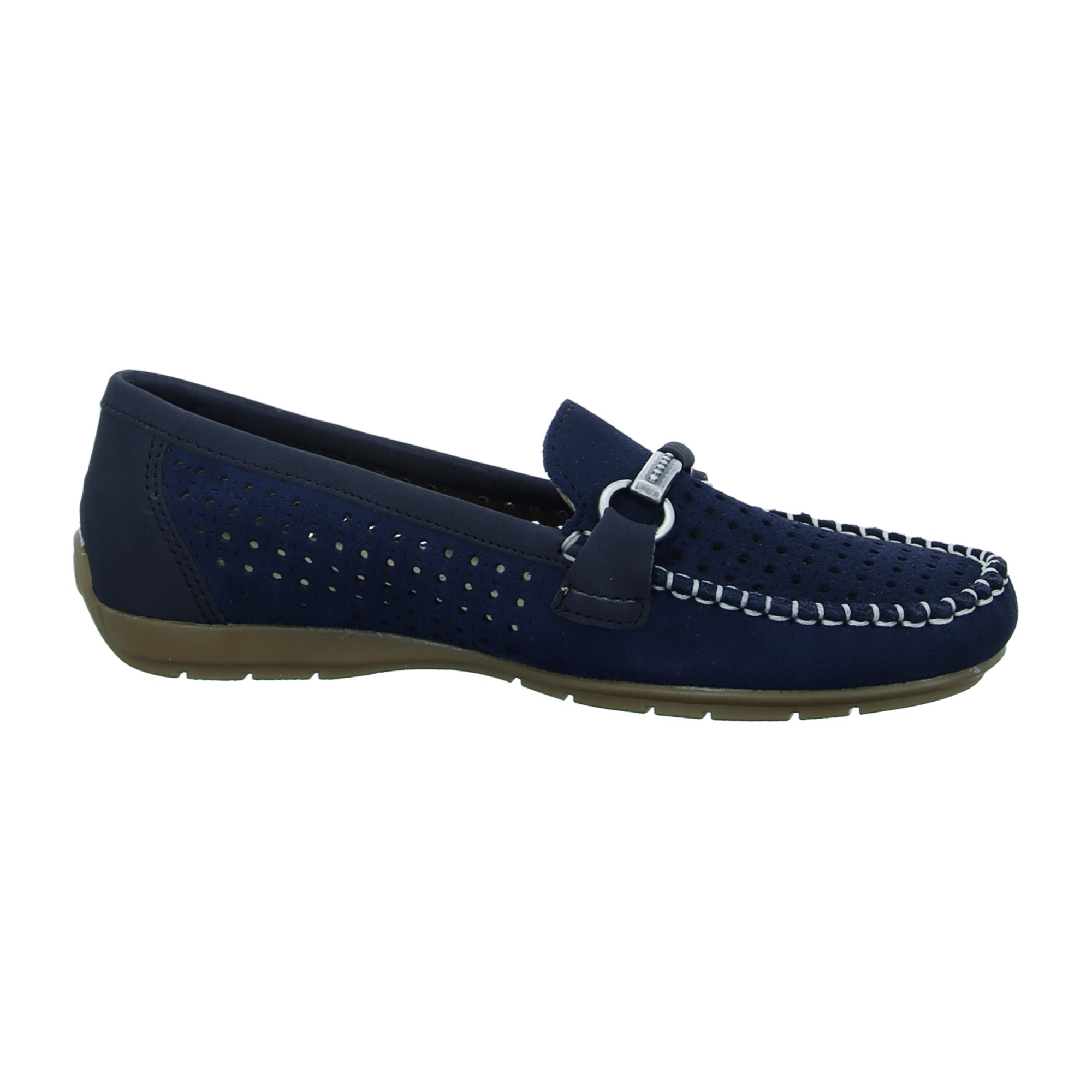 Rieker Women's Blue Slip-On Loafers Synthetic Upper Textile Lining Rubber Sole