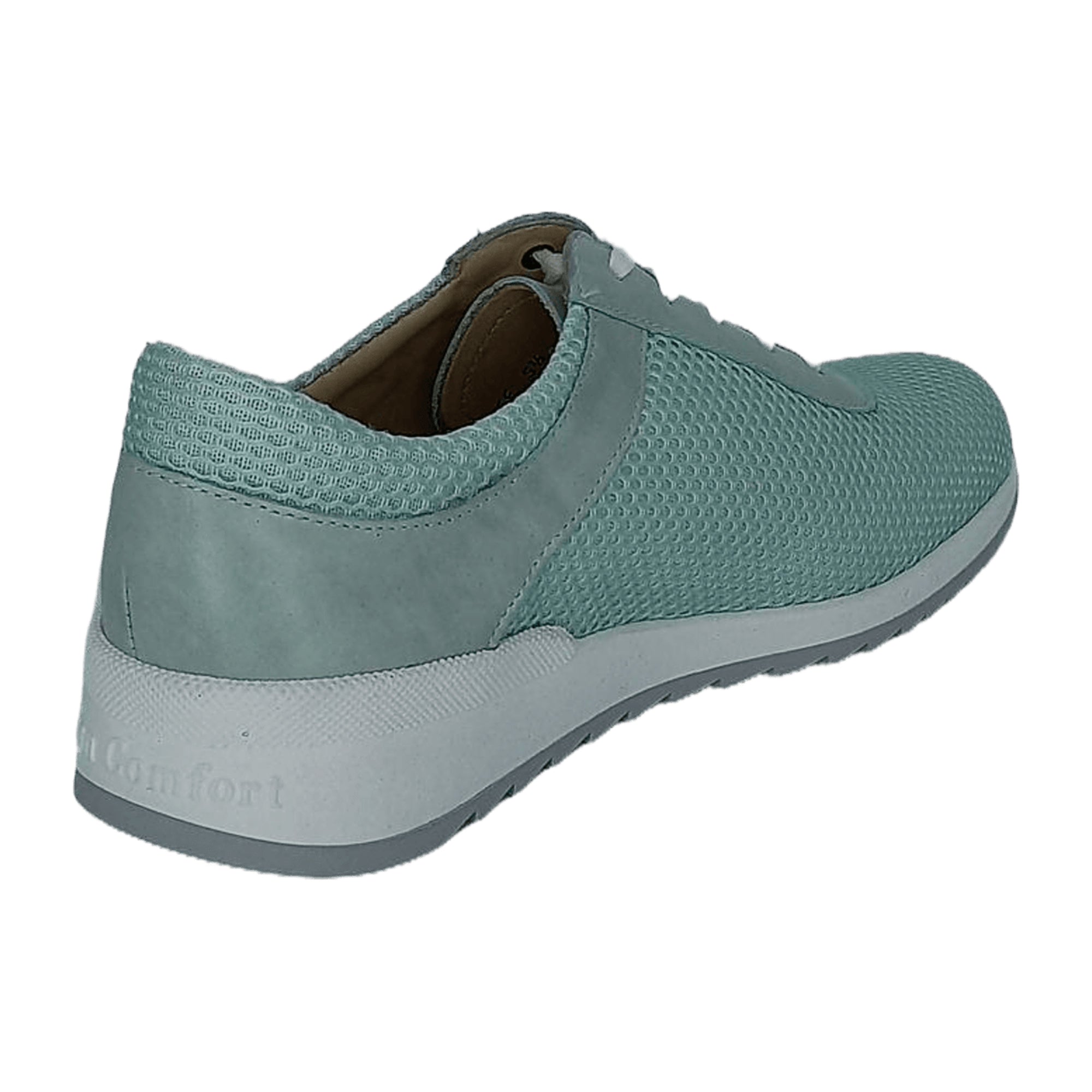 Finn Comfort Cerritos Women's Sneakers - Mint Green, Comfortable Lace-up Shoes with Removable Insole, Leather/Textile Mix, Handcrafted in Germany